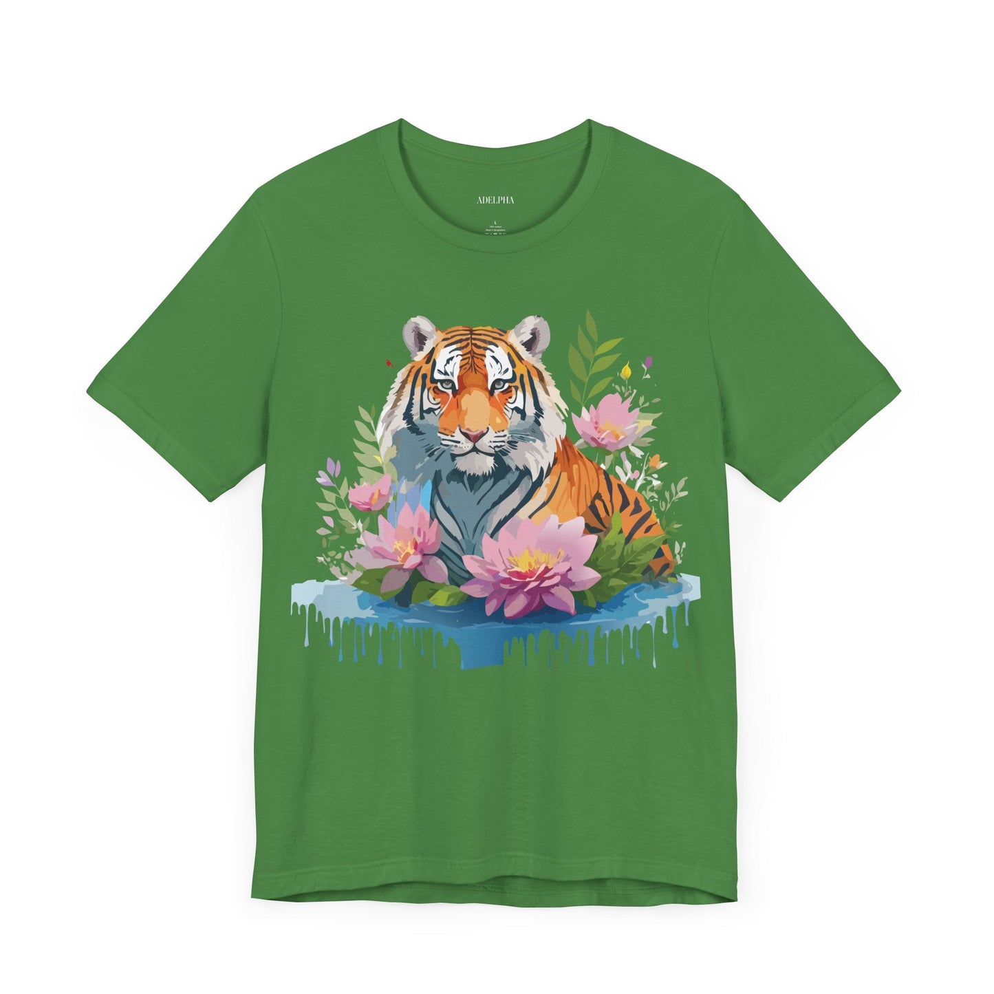 Tiger Graphic Tee Unisex Shirt By Adelpha Vintage Inspired Artwork Short Sleeve