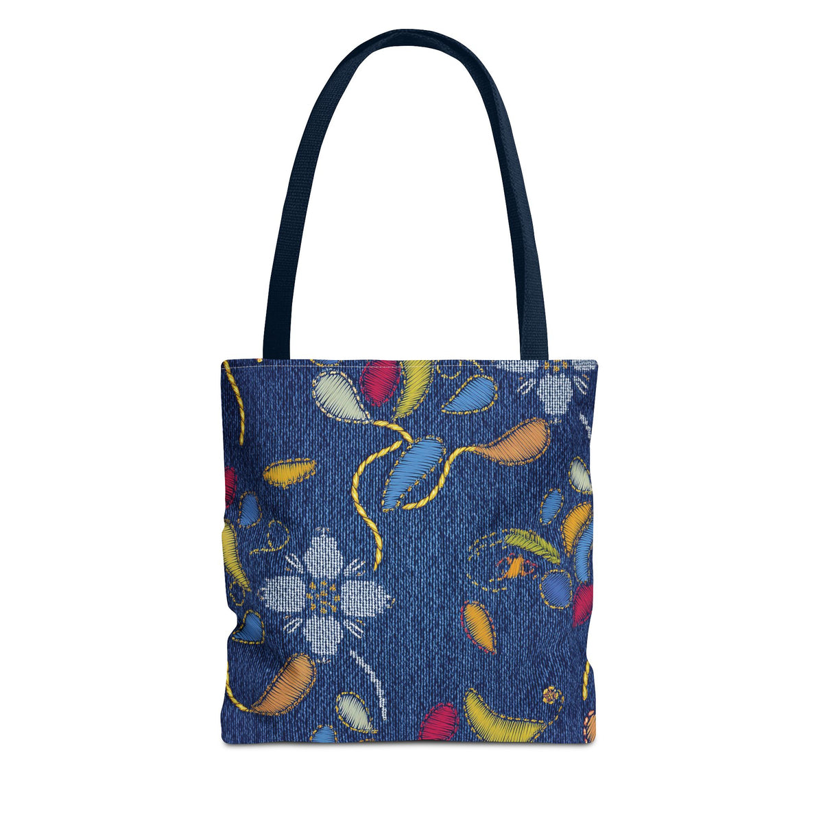Denim Fabric Imitation Print Unisex Canvas Bag Poly Spun 3 Sizes Tote Bag 155
