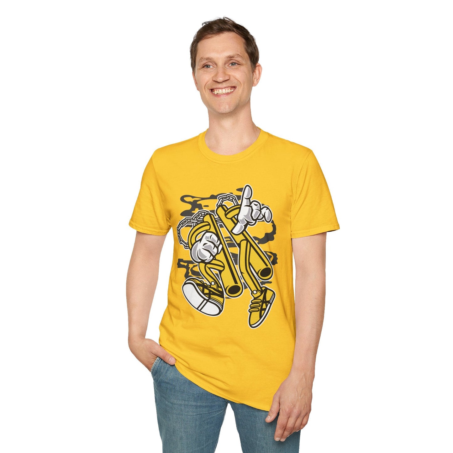 Cartoon T Shirt Animation T Shirt Funny Tee Unisex Softstyle 100 Percent Cotton 64000