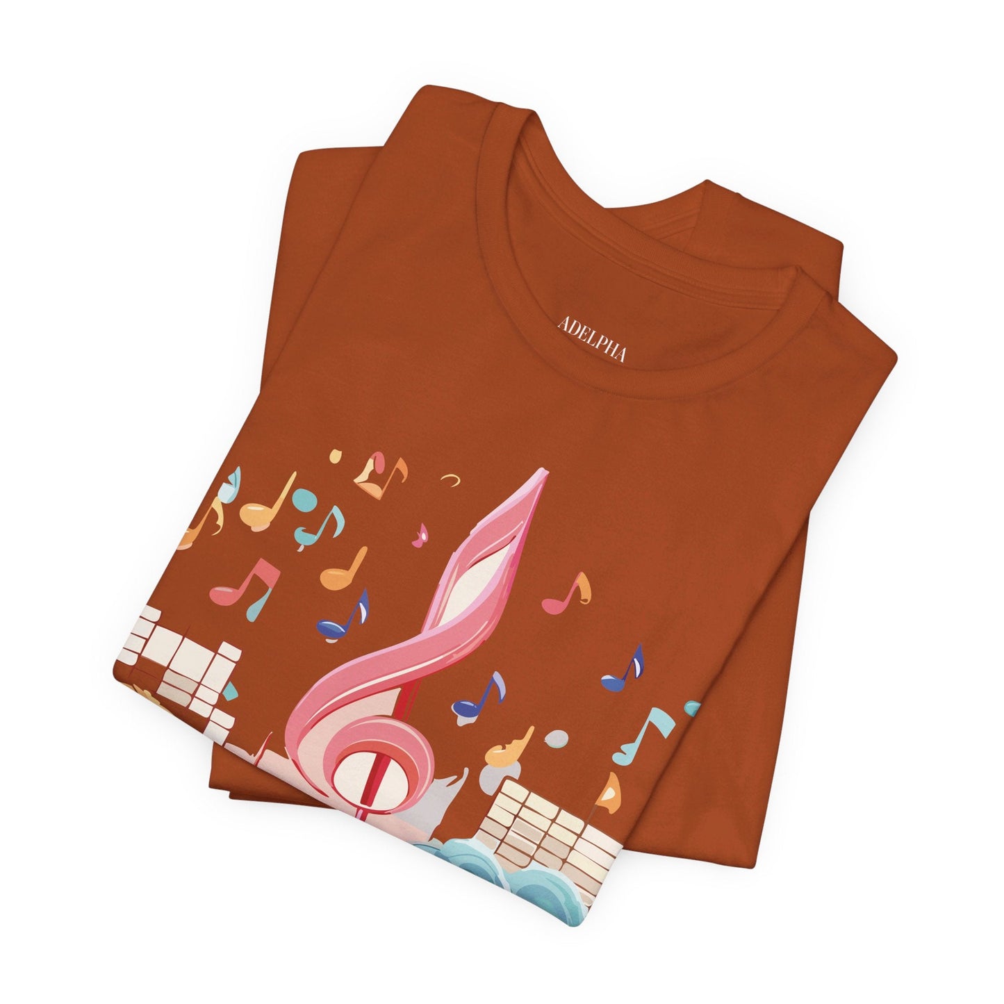 Adelpha Music Graphic T Shirt Unisex Short Sleeve Tee Vintage Inspired Art Design Premium