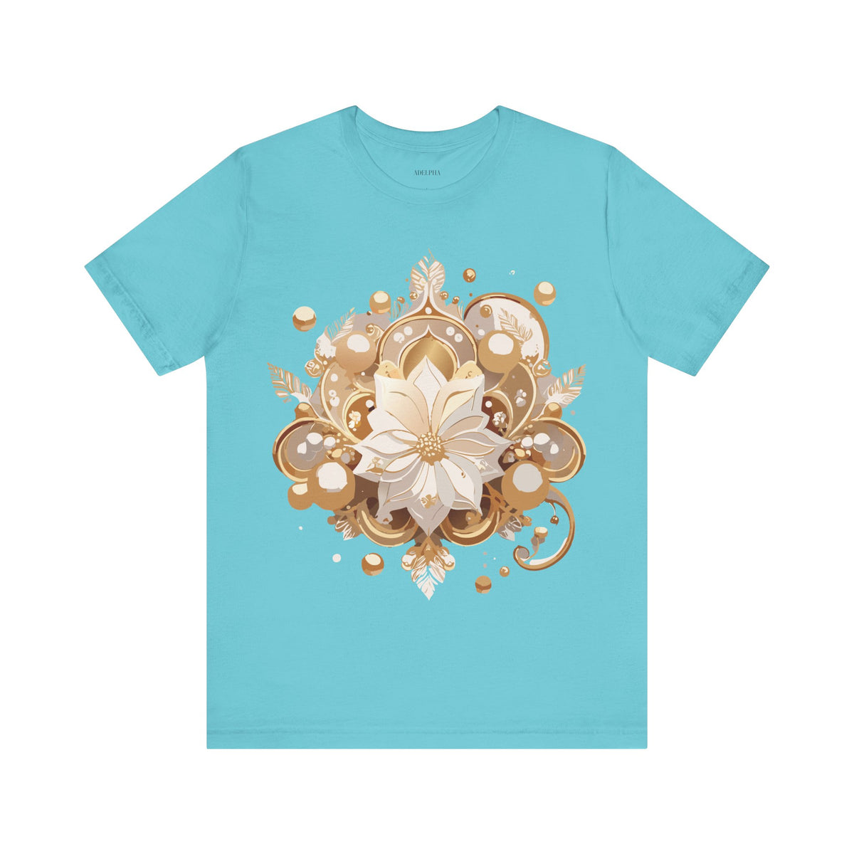 Jewelry Graphic Unisex Cotton Bella+Canvas Tee with Gemstones Art Design m25