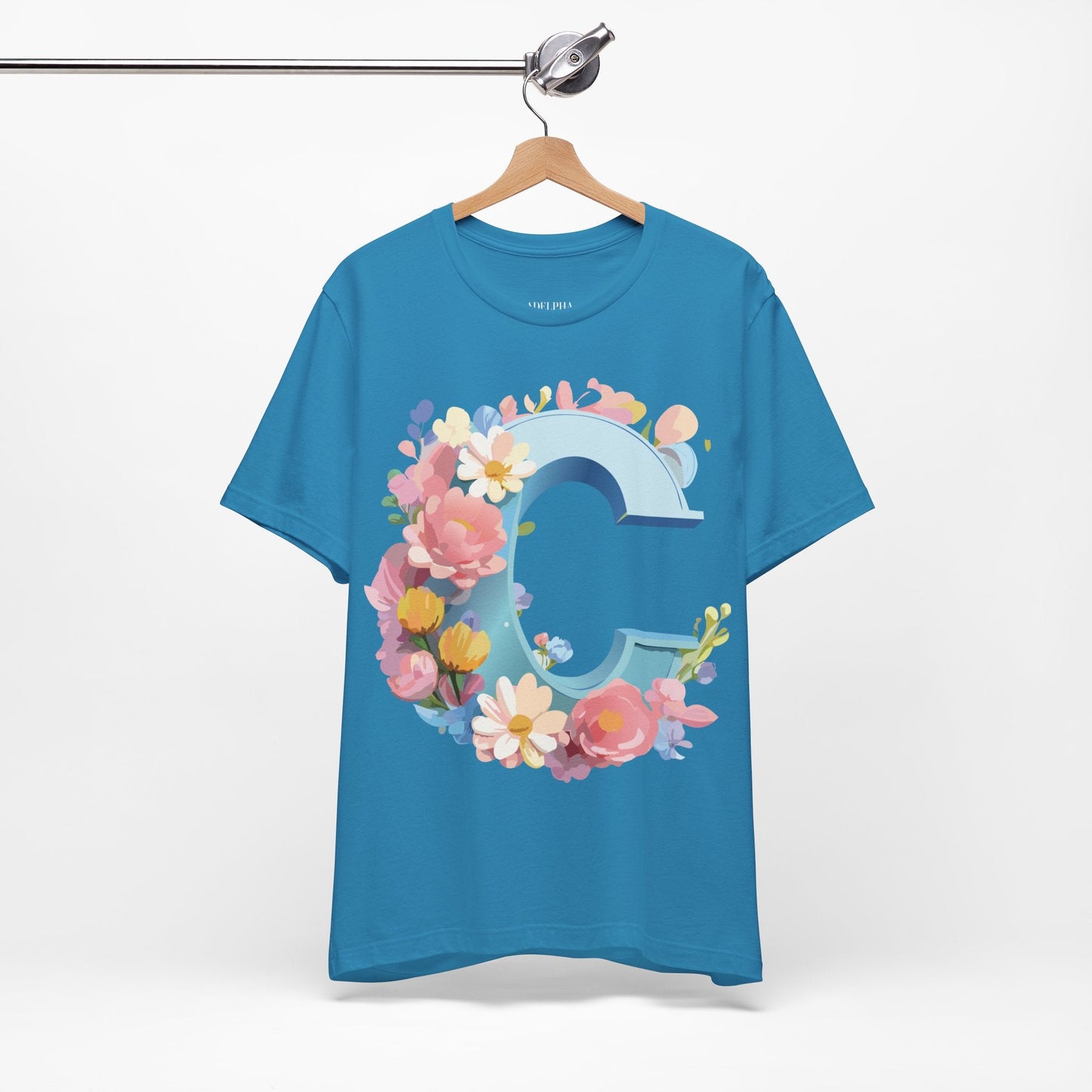 Letter C Graphic Tee Unisex Jersey Short Sleeve Premium Adelpha Artwork Vintage Inspired Casual Wear