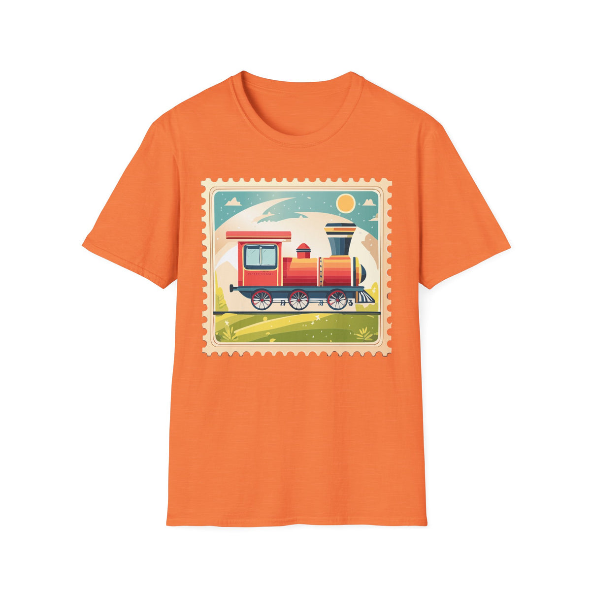 Vintage Steam Train T-Shirt | Retro Locomotive Graphic Tee Unisex 100 Cotton Gildan T-Shirt
