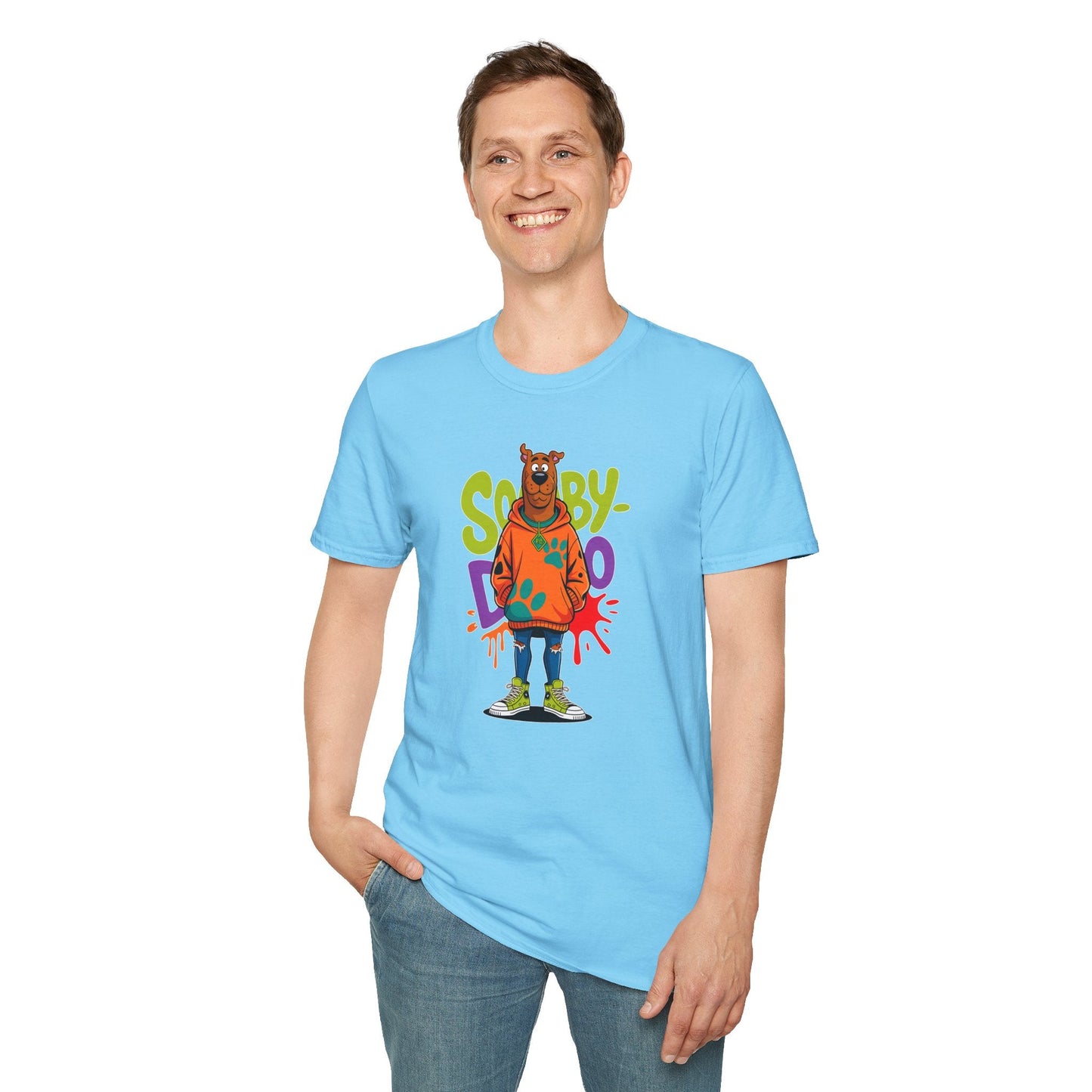 Unisex Cartoon T Shirt With Animation Funny Animals Tee Gildan Softstyle 64000 100 Percent Cotton