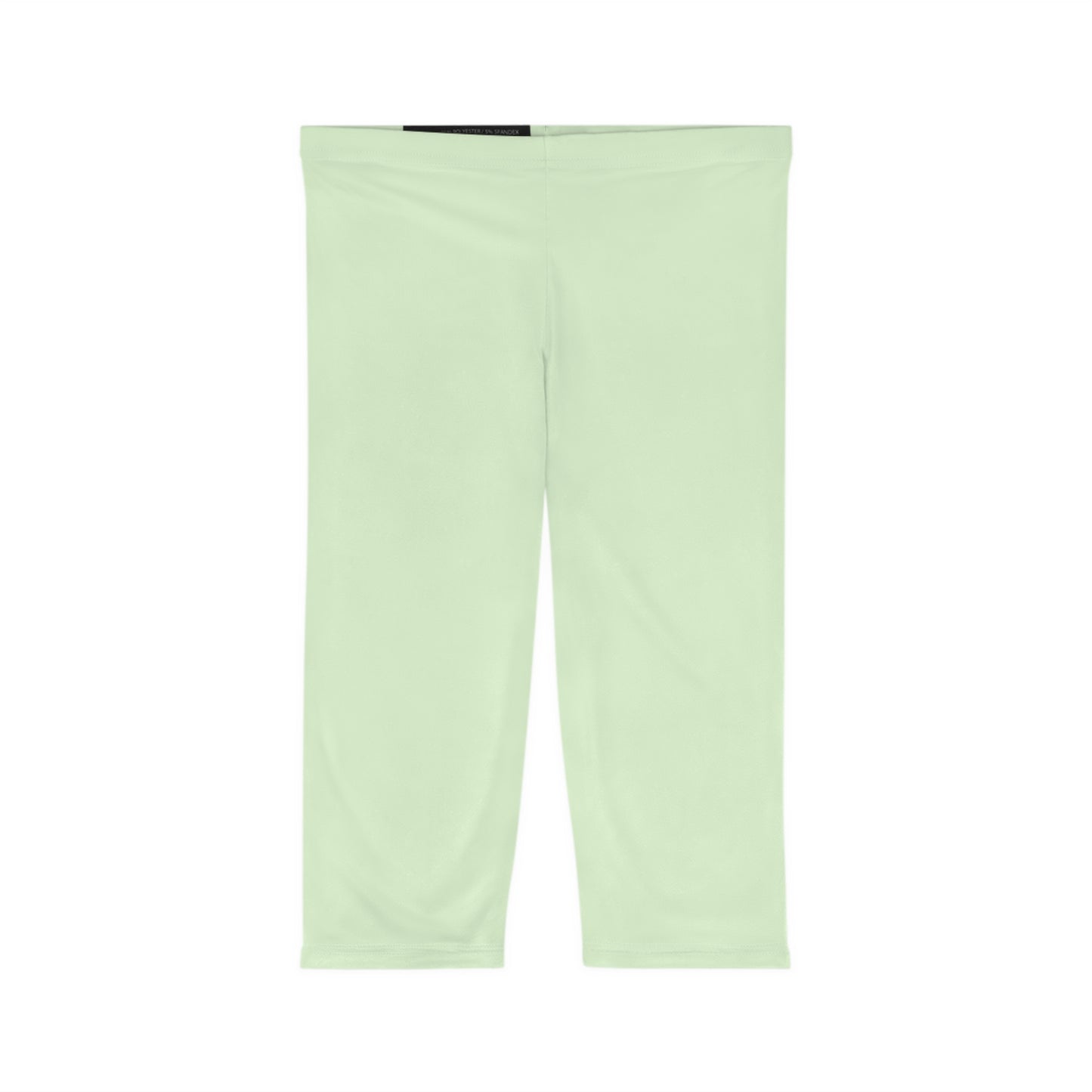 Frosted Mint Color Women's Brushed Suede Poly Span Casual Capri Leggings XS-2XL