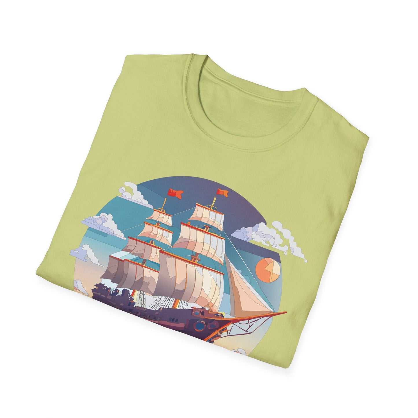 Nautical Ship T Shirts Frigate T Shirts Vessel Tee Shirt Unisex Softstyle T Shirt