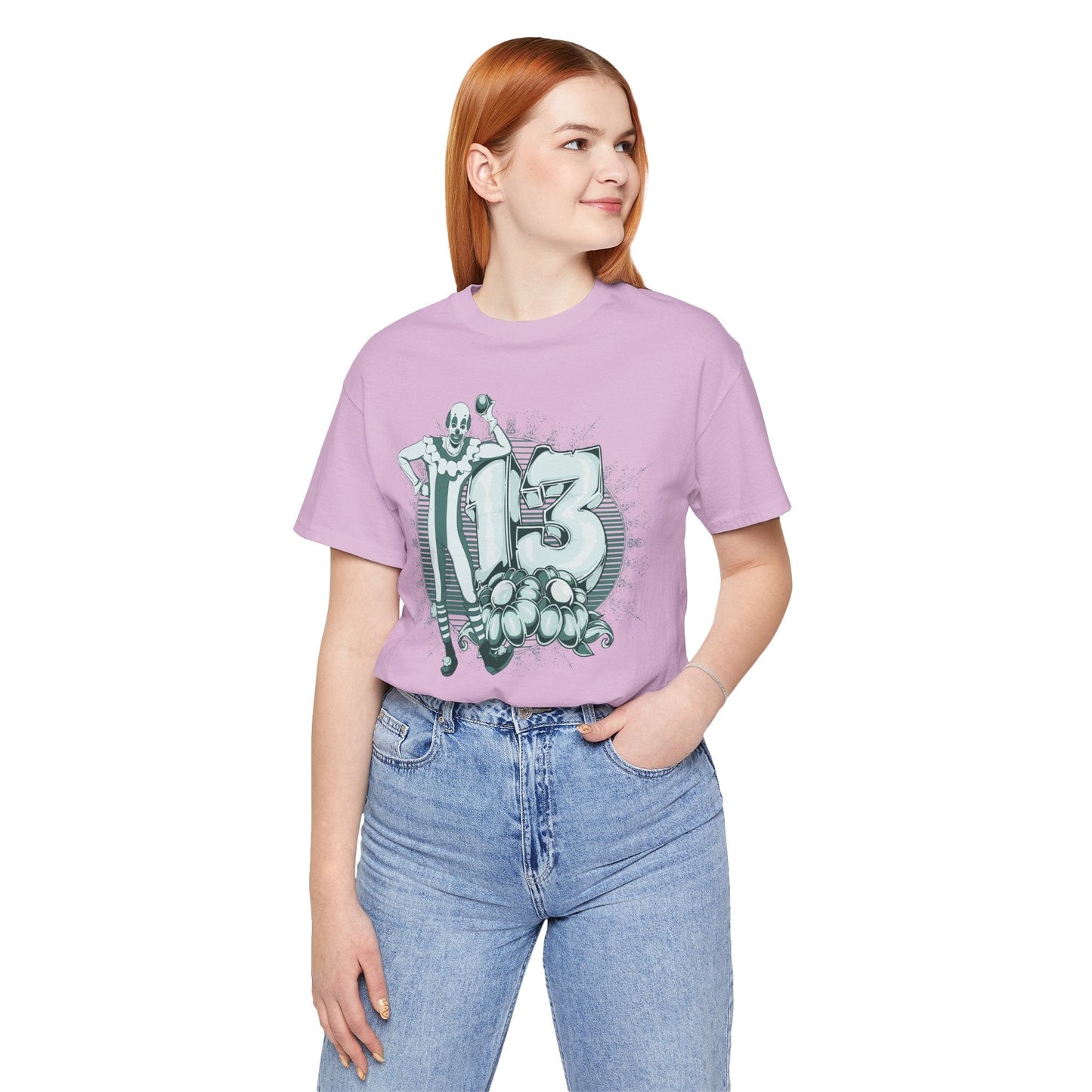 Vintage Clown Graphic Illustration Unisex Cotton T-Shirt Art-39