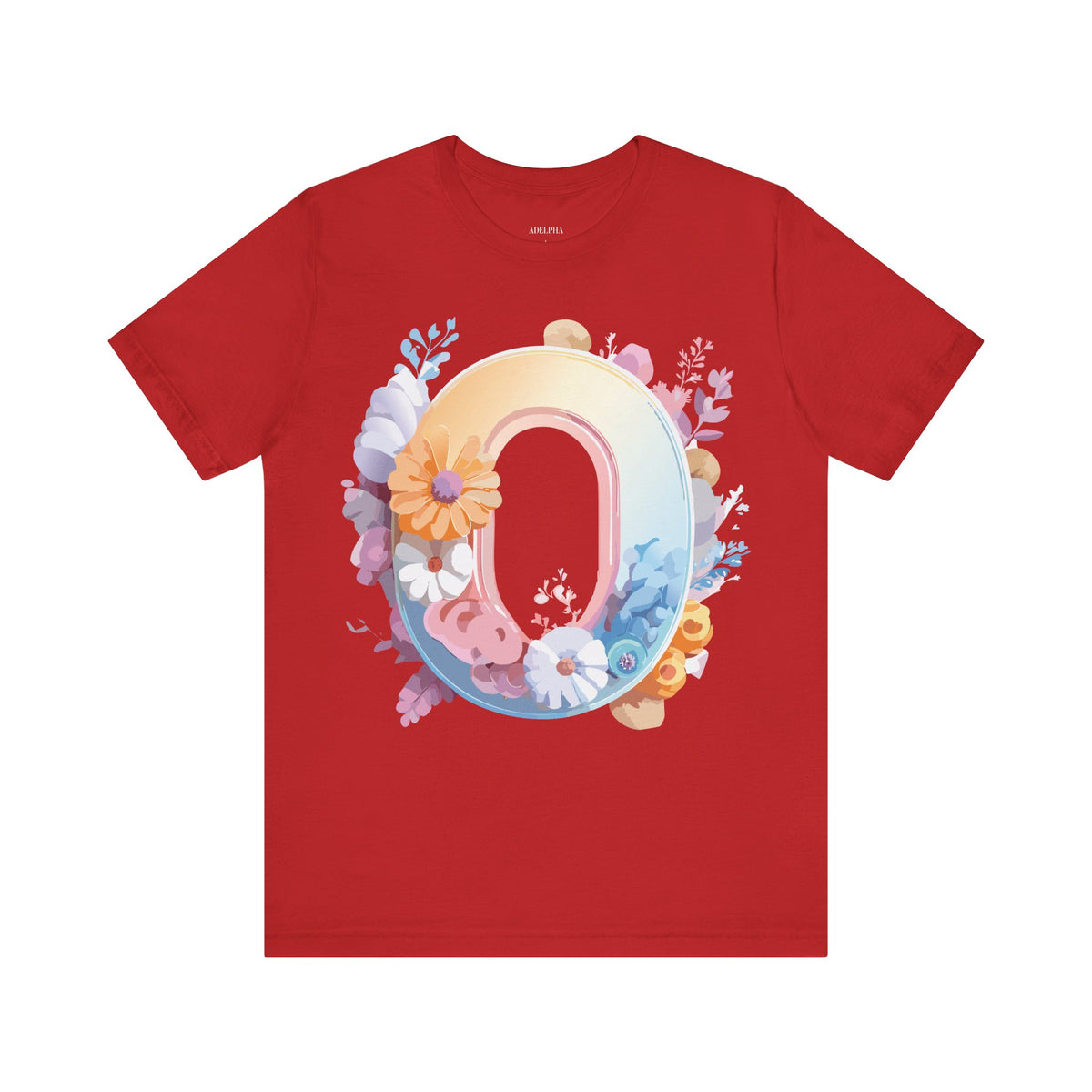 Letter O Graphic Unisex Cotton Bella+Canvas Tee with Art Letter Design