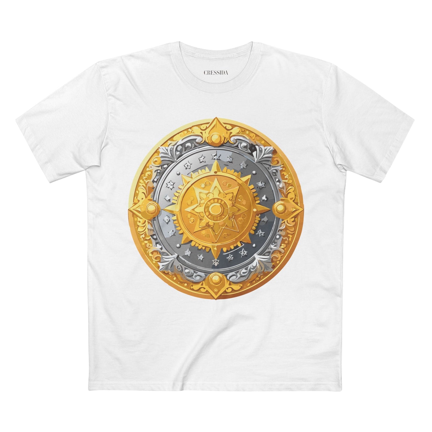Antique Gold Coin Graphic Design T-Shirt Unisex 100 Cotton With Golden Print Artwork Tee 23