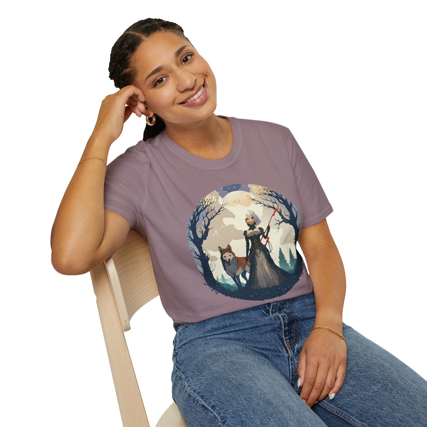 Womens Graphic T Shirts Ladies Art Design Tee Unisex Softstyle Cotton Tee Everyday Comfort