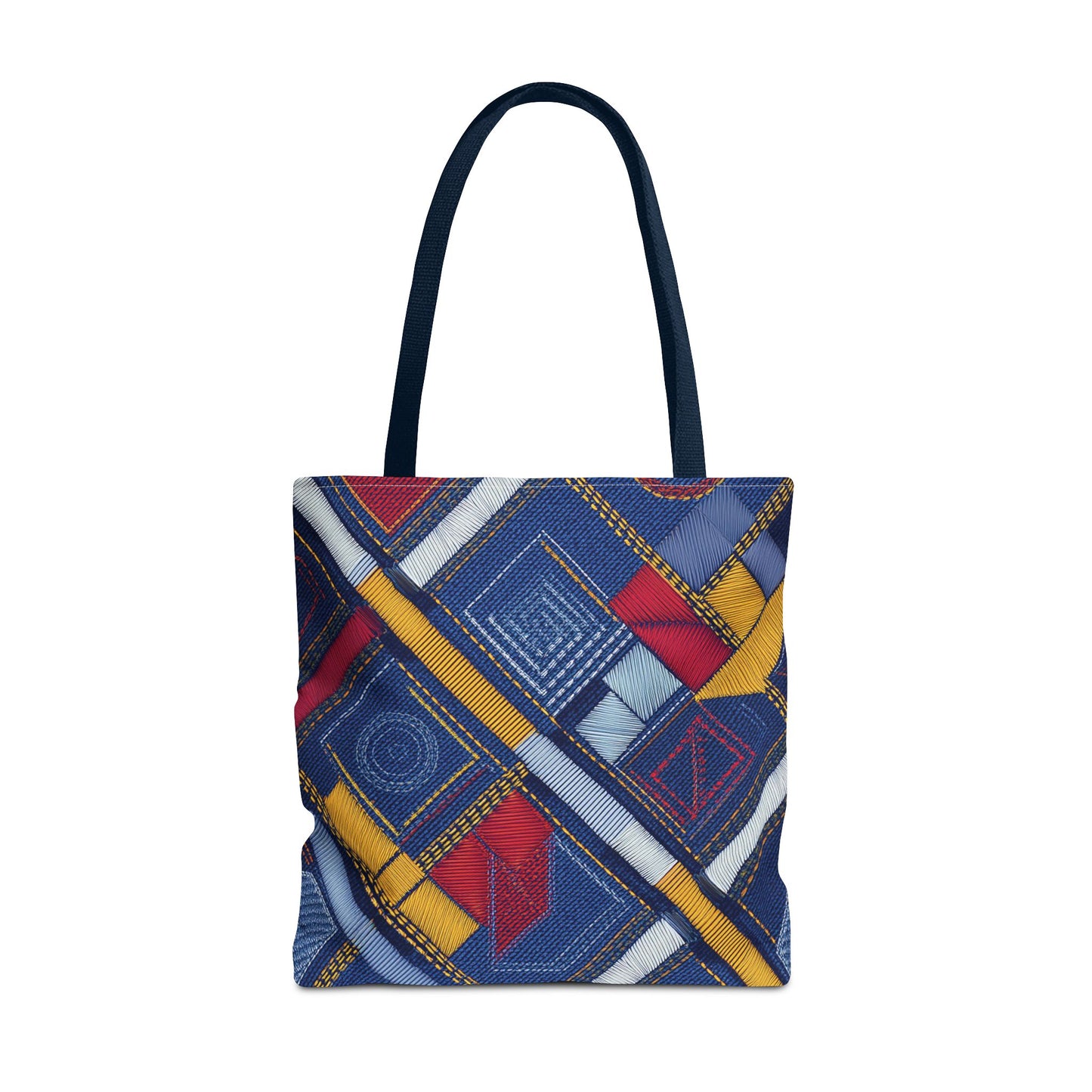Denim Fabric Imitation Print Unisex Canvas Bag Poly Spun 3 Sizes Tote Bag 189-5