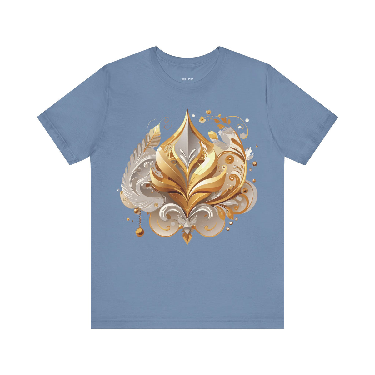 Jewelry Graphic Unisex Cotton Bella+Canvas Tee with Gemstones Art Design m50