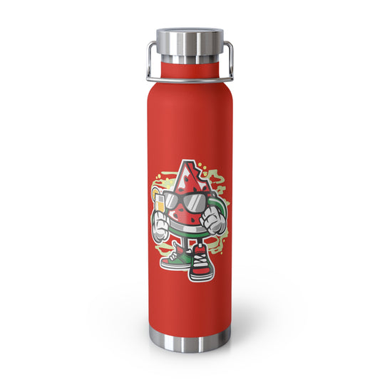 22oz Copper Insulated Water Bottle with Cartoon Design - CV59
