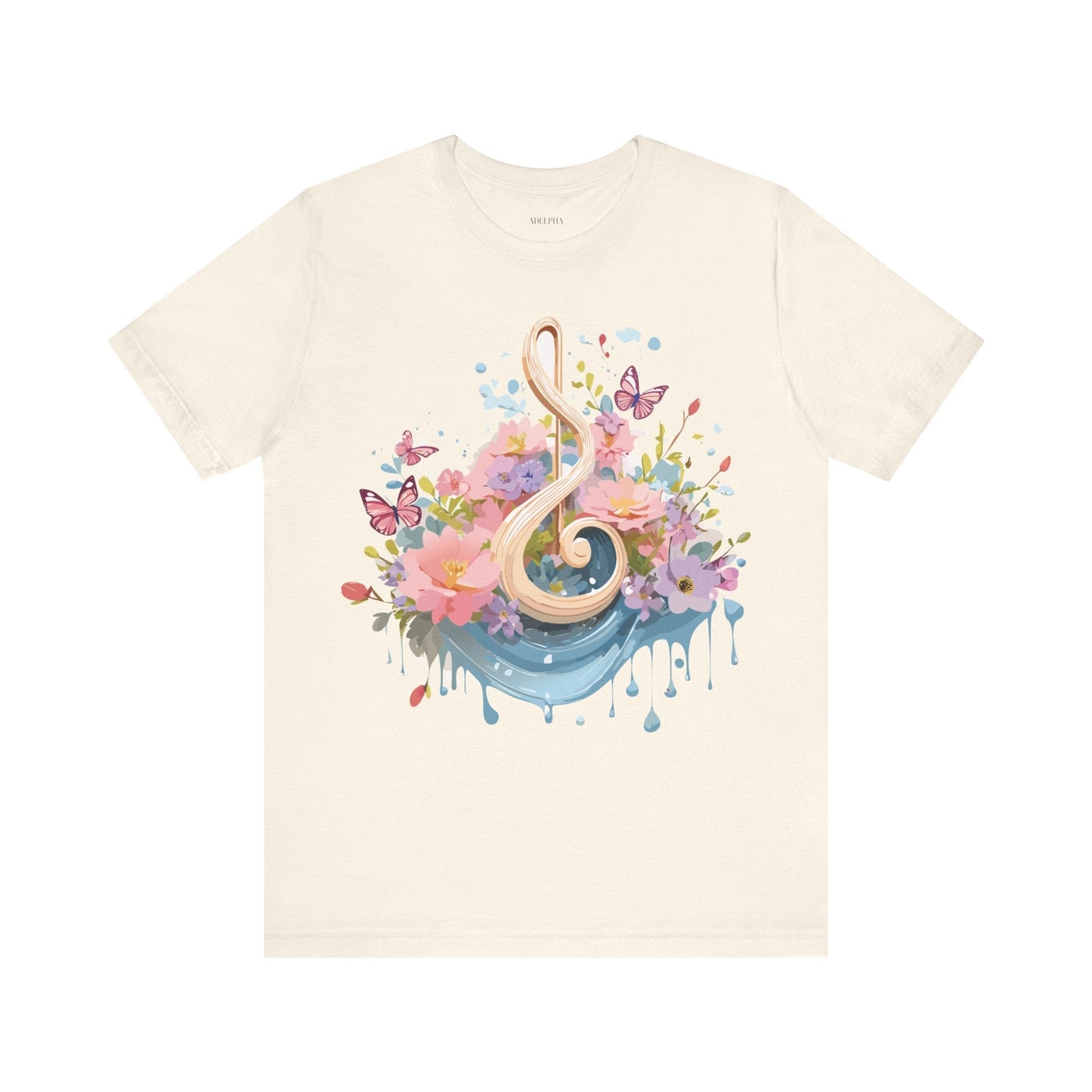 Music Graphic T Shirt Unisex Short Sleeve Adelpha Vintage Inspired Artwork Tee Premium Edition