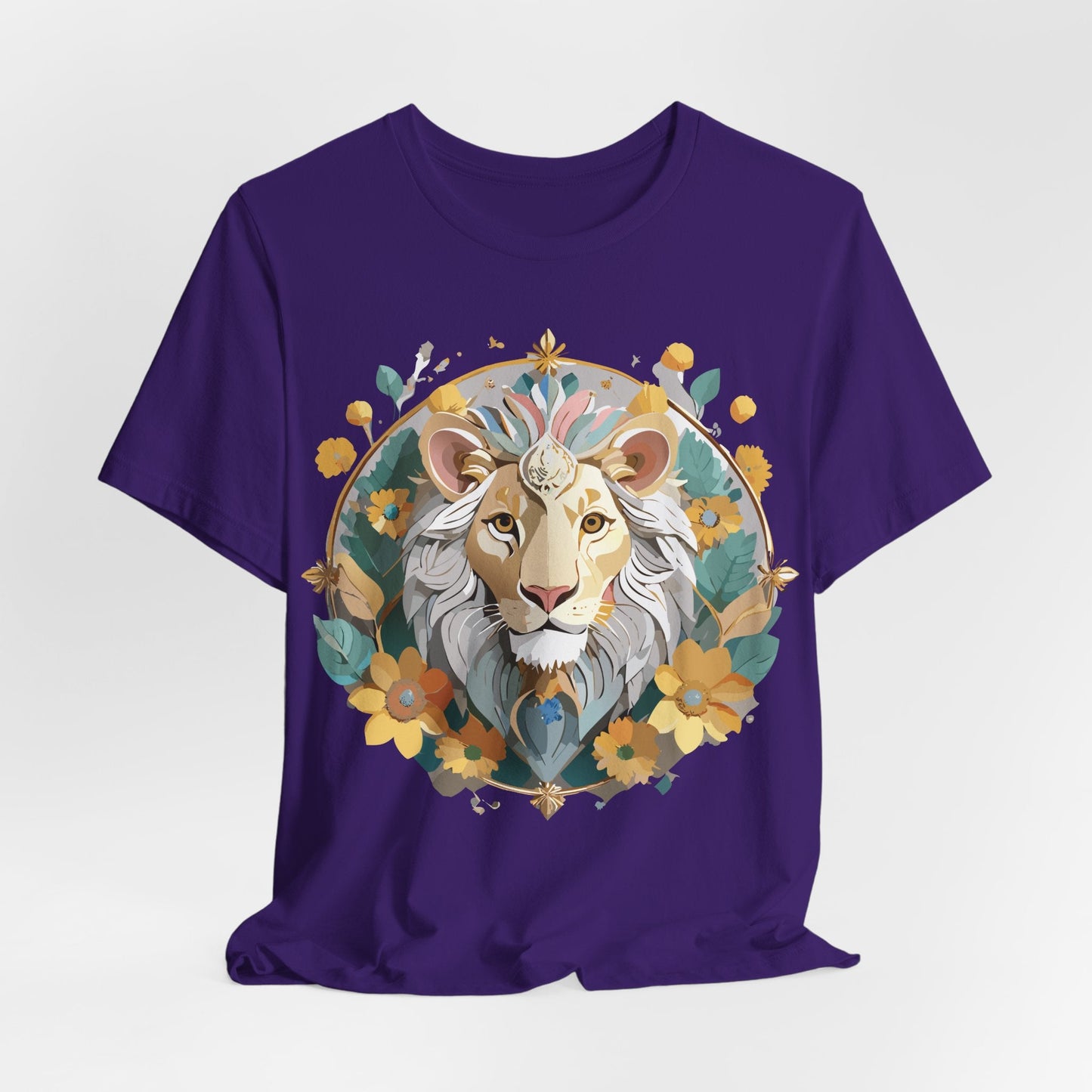 Medallion Graphic Unisex 100 Cotton Vintage Animal Medal Artwork Tee 58