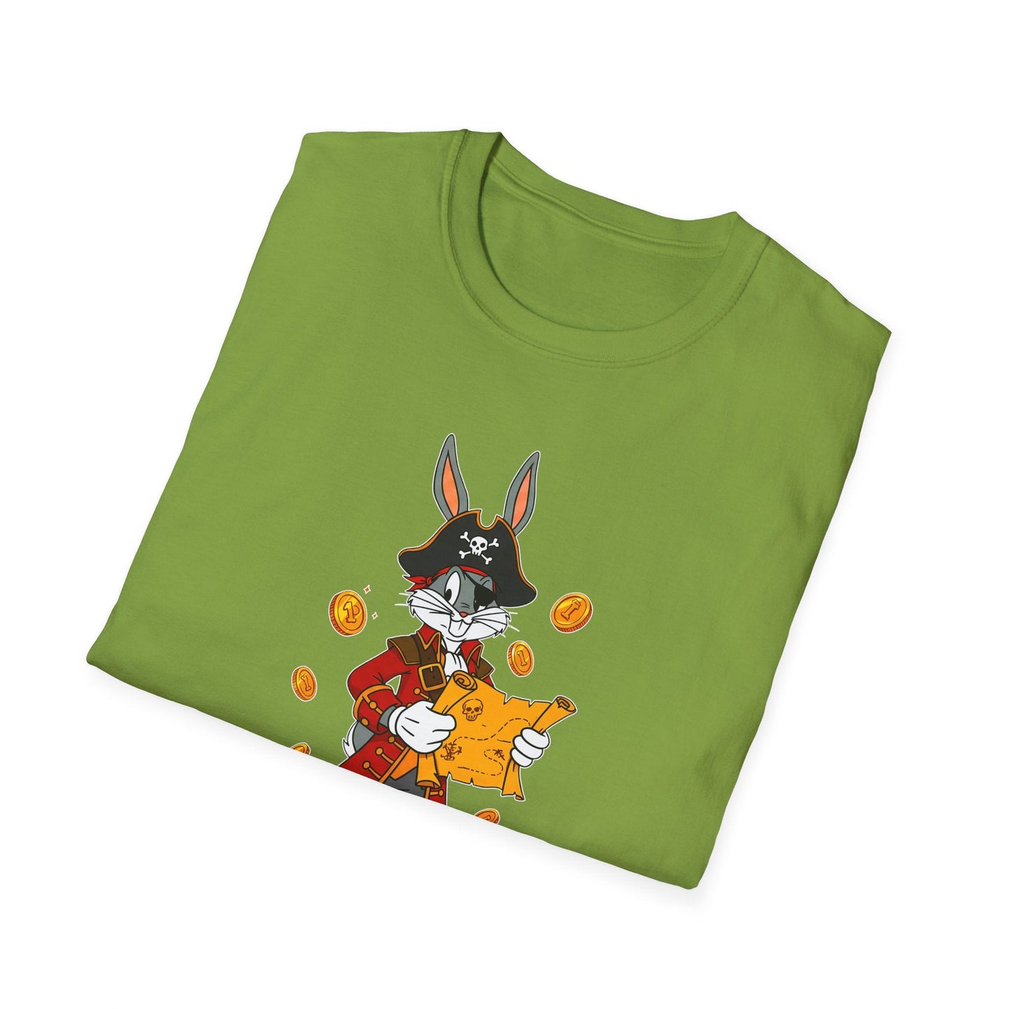 Bugs Bunny Cartoon T Shirt Unisex Gildan Softstyle 64000 Tee With Animated Artwork