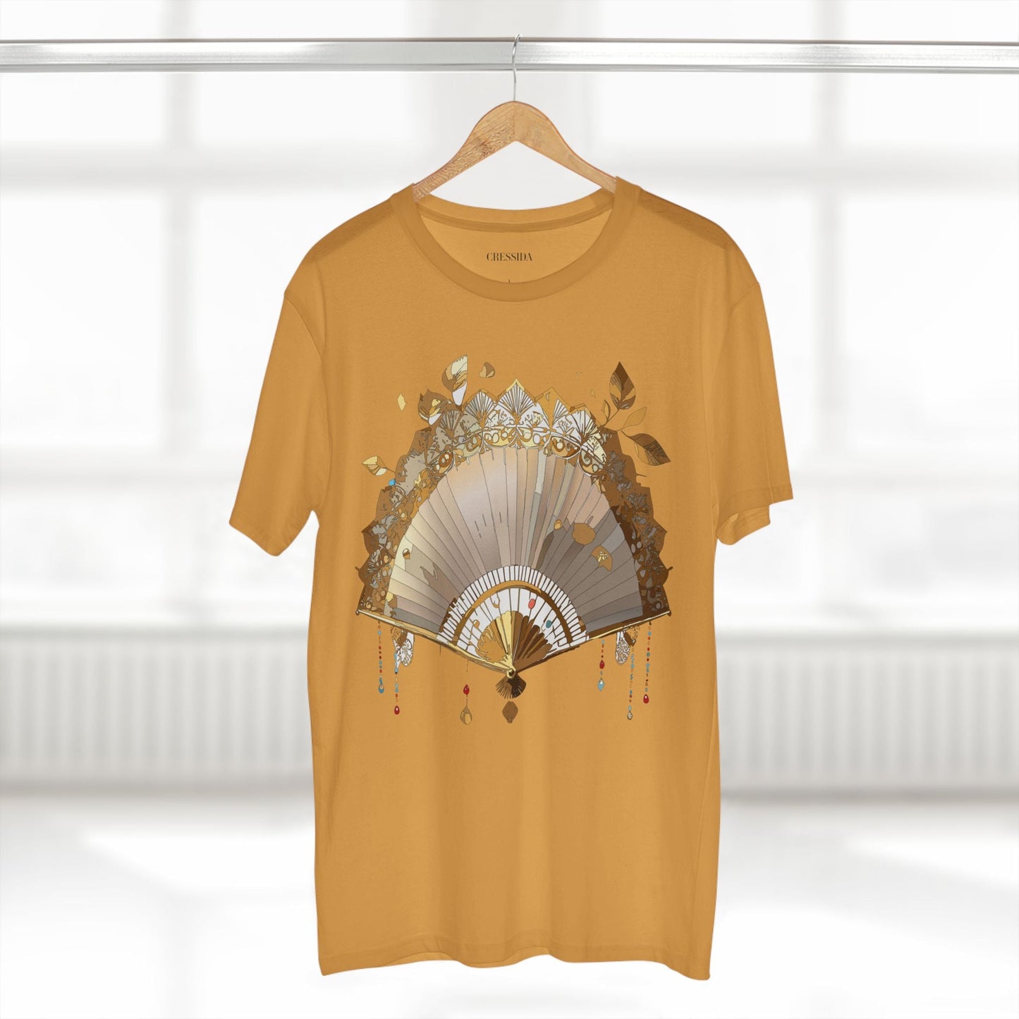 Antique Fan Graphic Design T-Shirt Unisex 100 Cotton Floral Carnival Artwork Tee 12
