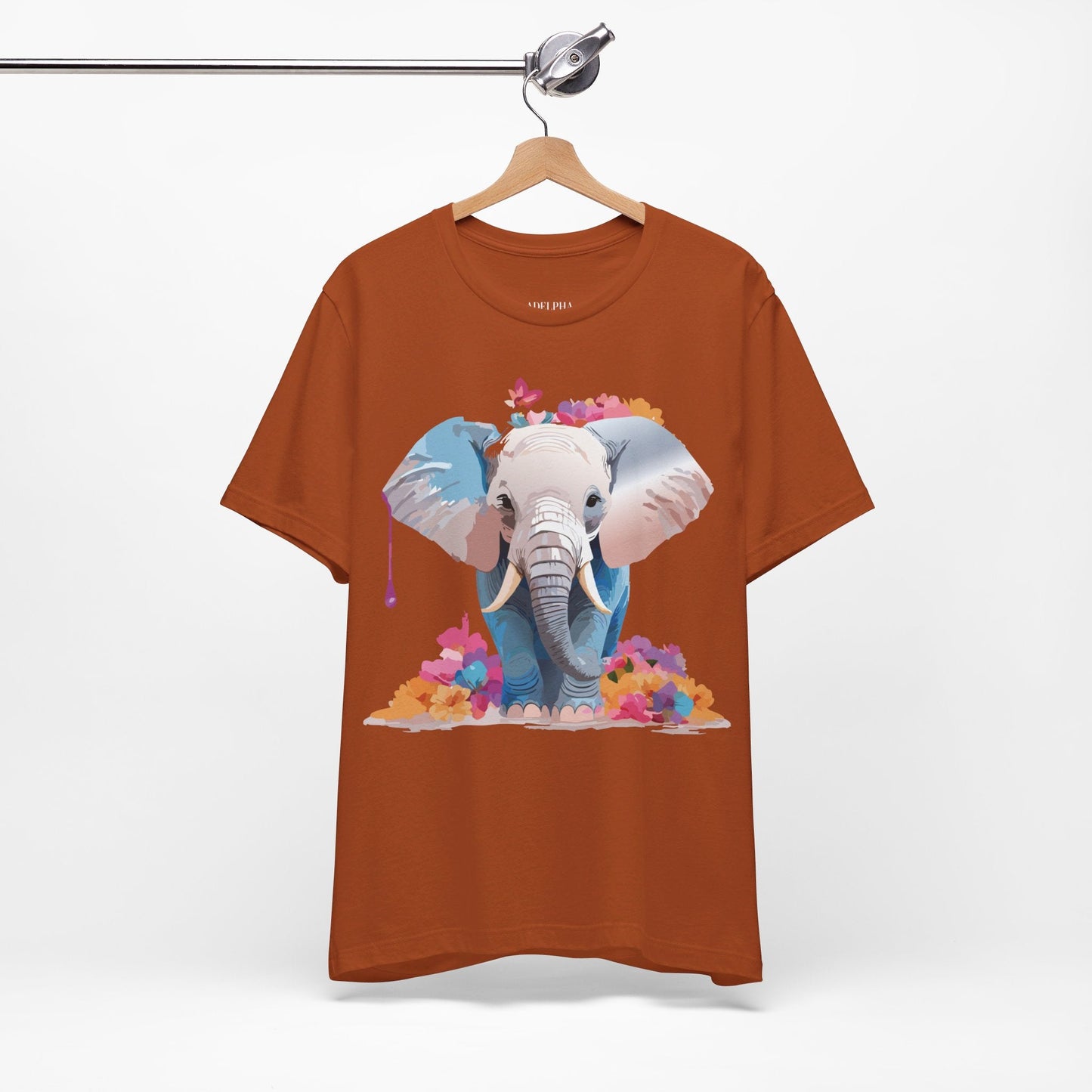 Elephant Graphic Tee Unisex Short Sleeve by Adelpha Premium Vintage Inspired Artwork