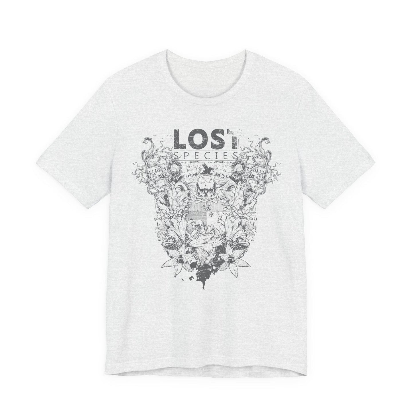 Lost Species Tee Floral Wildlife Illustration Rock Band T-Shirt A-7