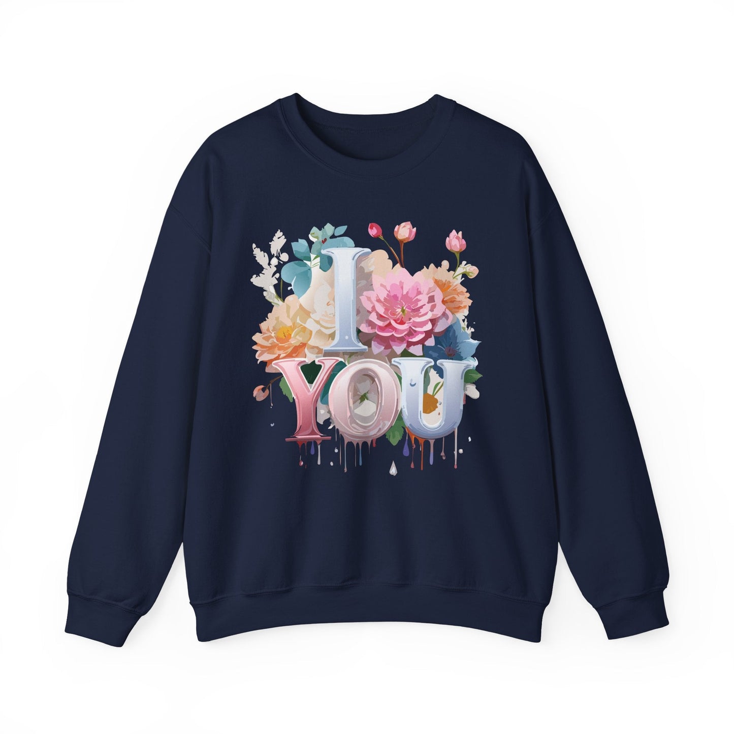 Floral Love Sweatshirt Valentines Day Unisex Crewneck Cozy Flower Design For All Season Wear