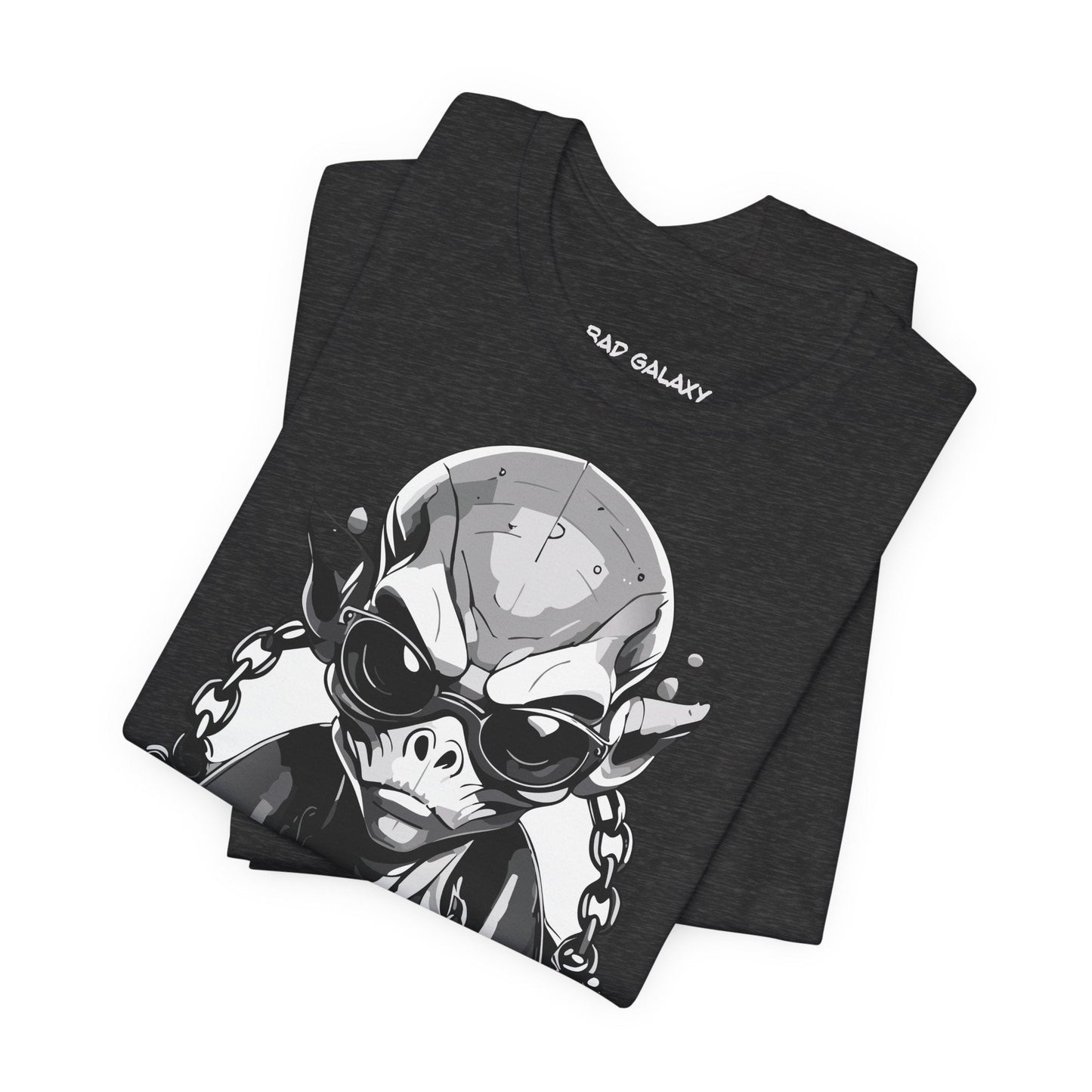 Graphic Cotton T Shirt Unisex Short Sleeve Alien Artwork By Bad Galaxy Premium Everyday Wear