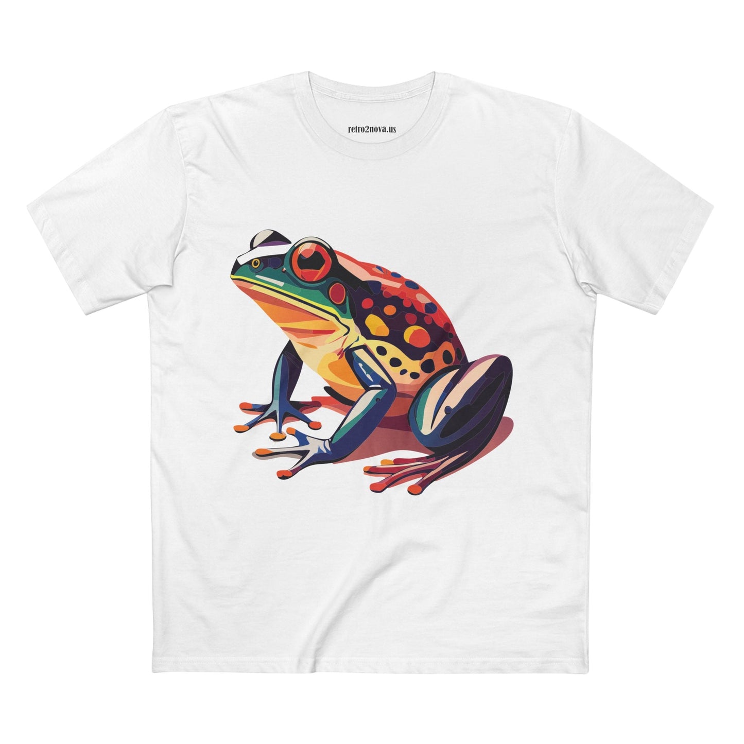 Unisex Frog Animal Shirt Art Tee By Retro2Nova Premium Cotton Staple Tee With Original Custom Artwork