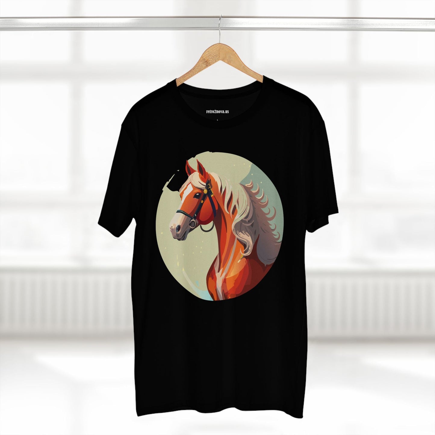 Unisex Premium Cotton Staple Tee With Original Horse Shirt Art Design For Animal Lovers Breathable Comfort Retro2Nova