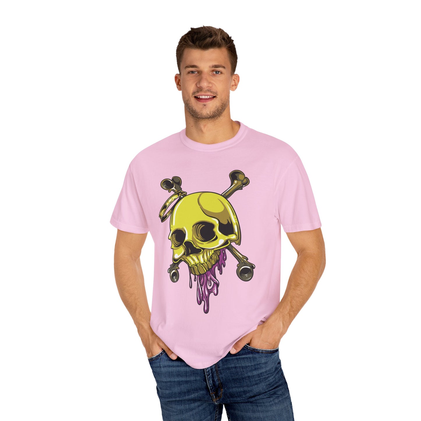 Unisex Cotton Tee Shirt with Skull