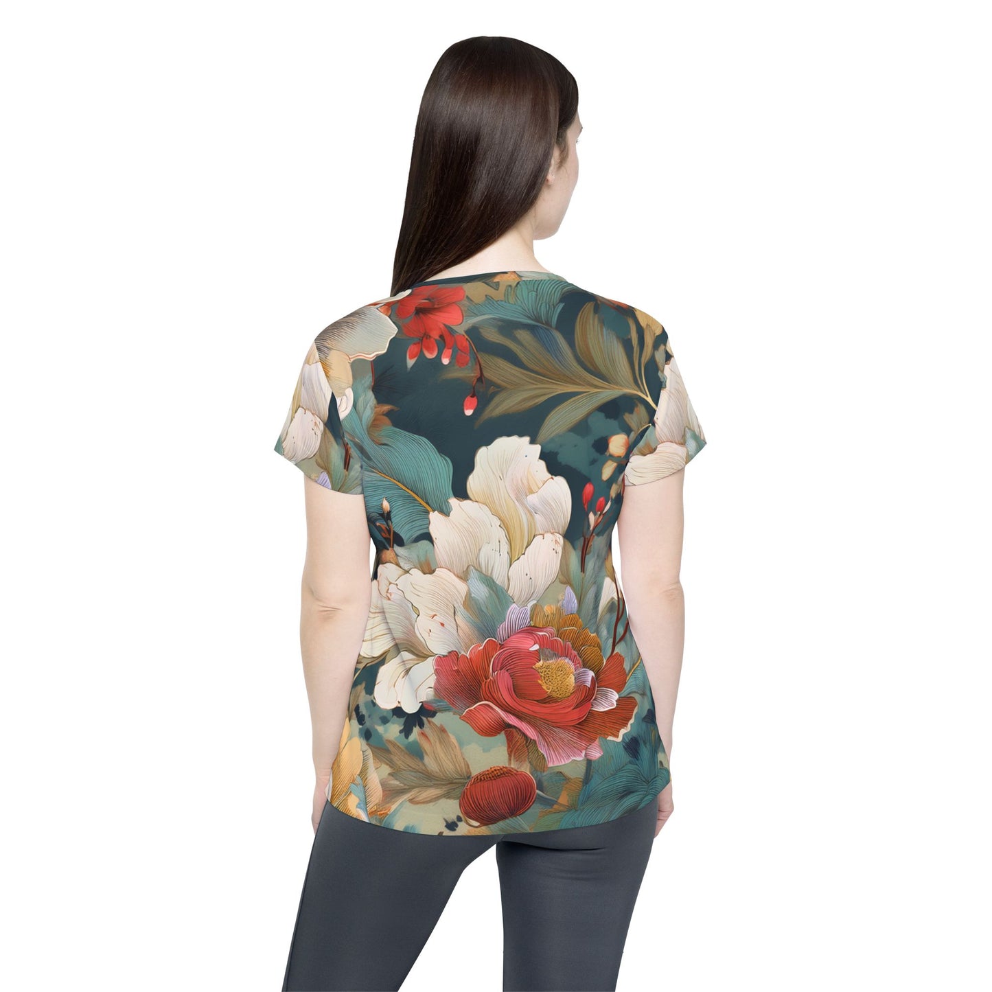 Women Poly Shirt with Floral Print F340