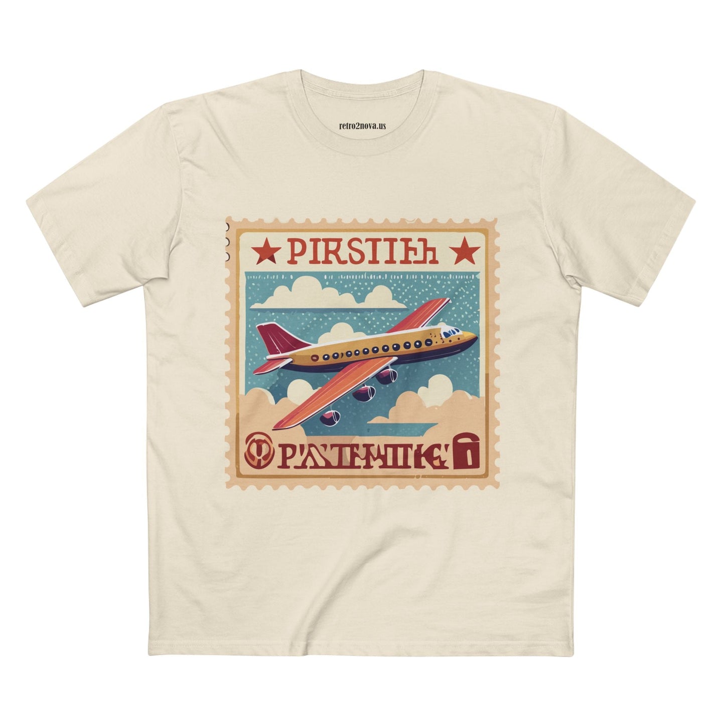 Postage Stamp Shirt Unisex Premium Cotton Tee PS44 Original Art Design Retro Collection