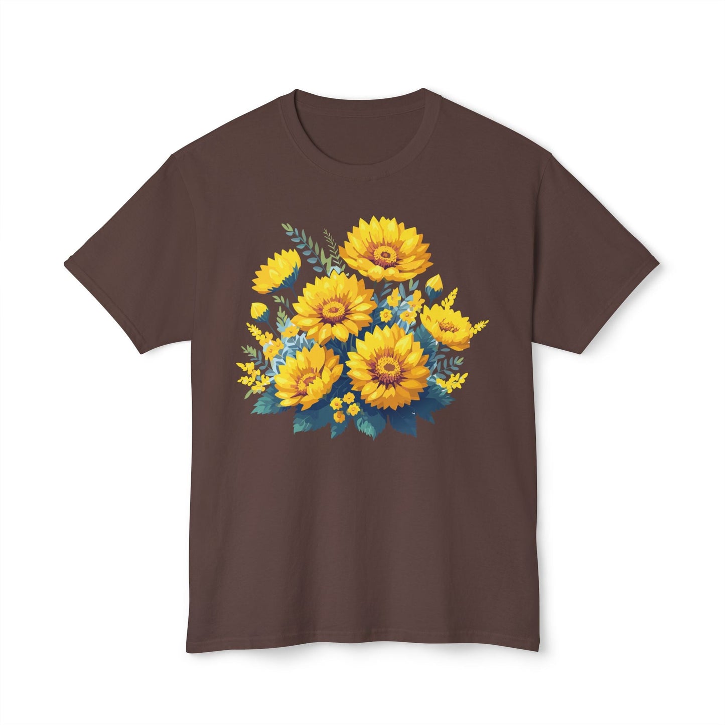 Floral T Shirt Vintage Flowers Unisex Art Print Tee 100 Percent Cotton Made In USA Floral Design