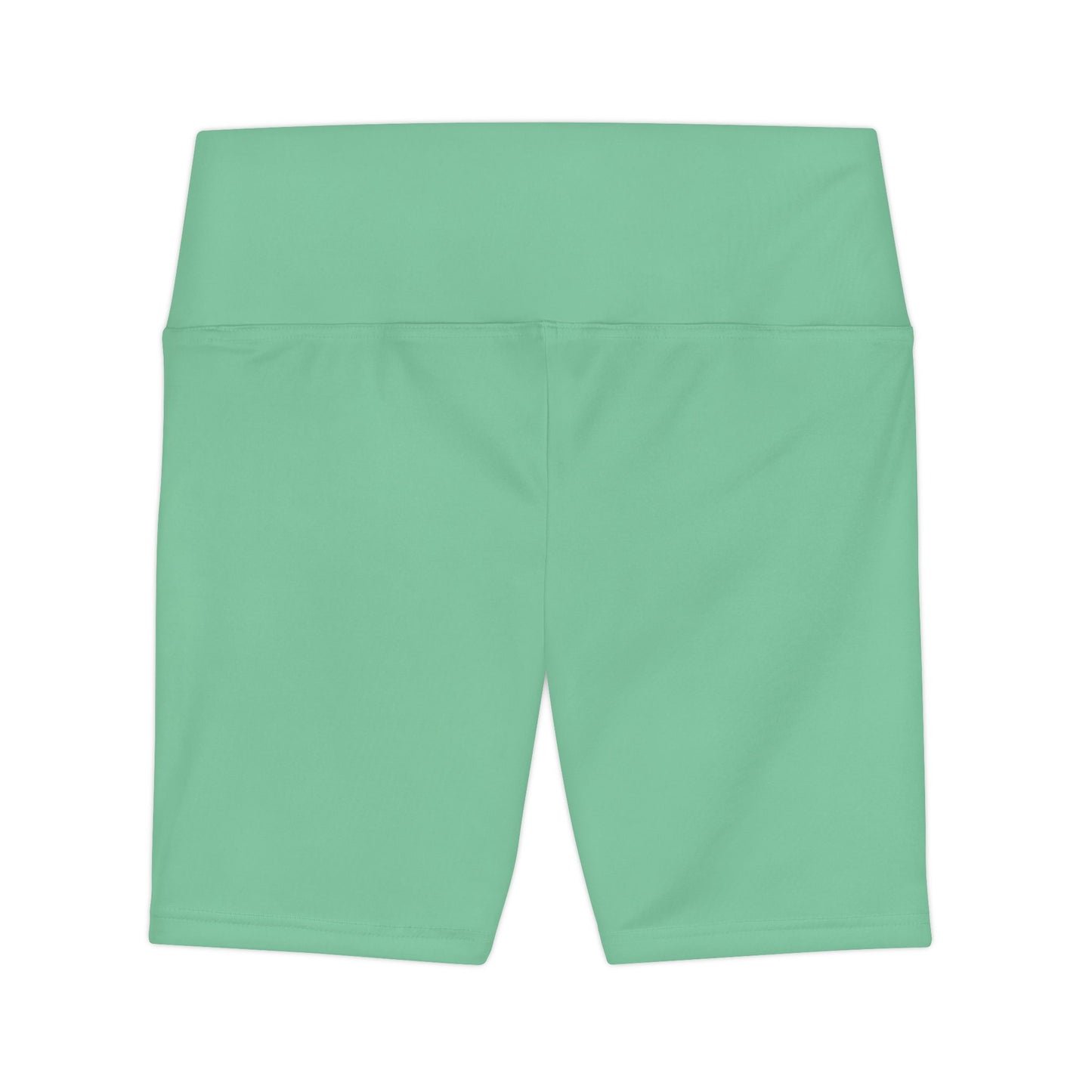 Muted Seaweed Green Women's Mint High-Waist Workout Shorts - Biker Athletic Yoga Gym Activewear