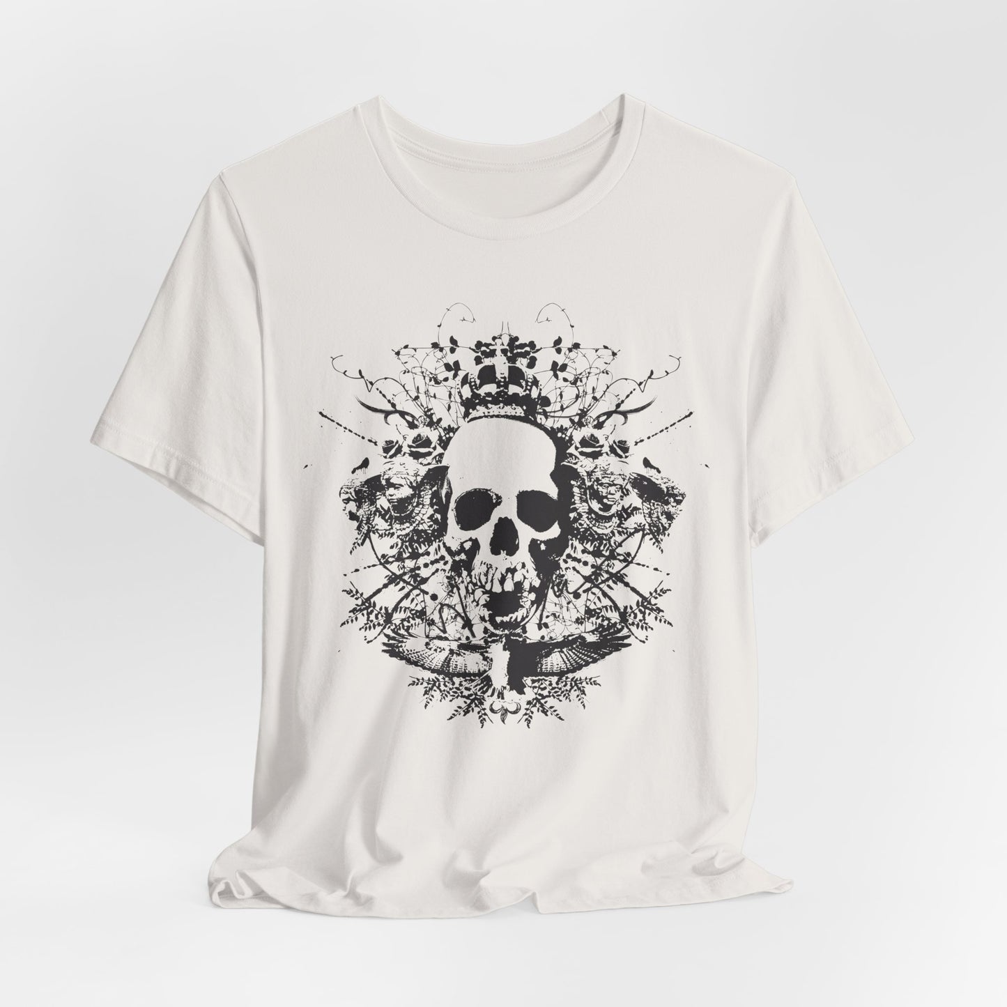 Dark Skull Graphic Design Tee, Skull Shirt, Vintage Tees, Art Design T-Shirt, Vintage Graphic Tee, Art Shirts with Skulls