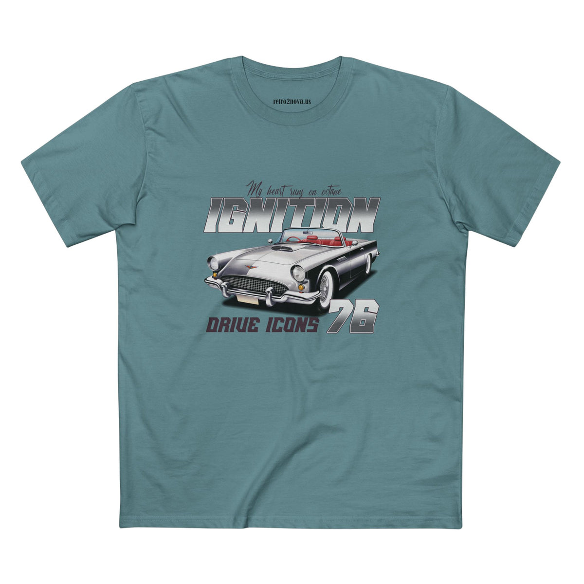 Retro Car Vintage Graphic Tee Staple Unisex 100 Cotton Tee Shirt - RC-11