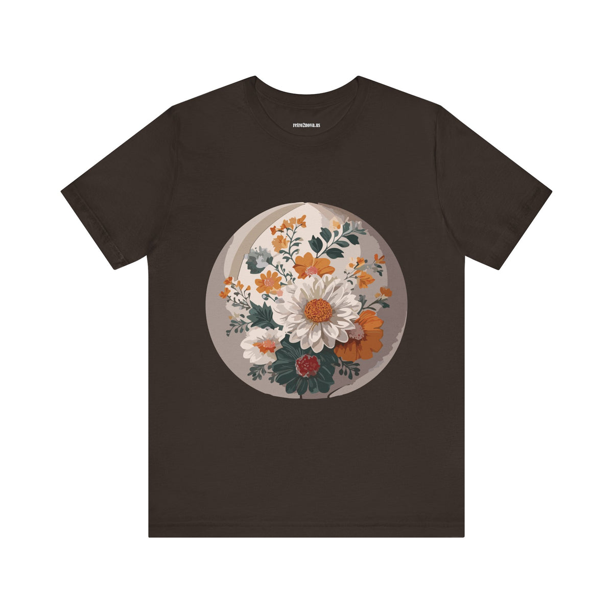 Floral Graphic Unisex Cotton Bella+Canvas Tee with Flowers Design ab10