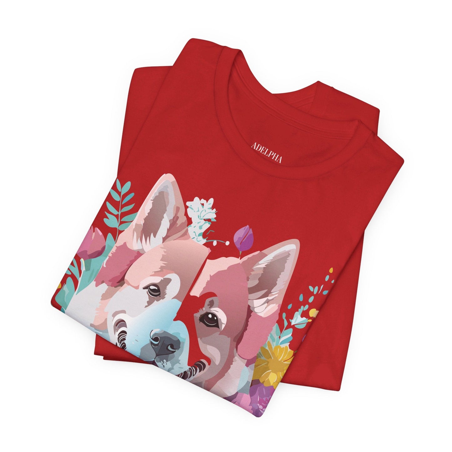 Dog Shirt Graphic Tee Unisex Short Sleeve Adelpha Art Design Vintage Inspired Artwork Edition