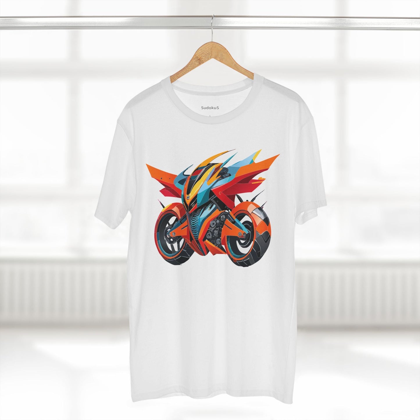 Moto Bike Graphic Unisex 100 Cotton Staple Tee 1