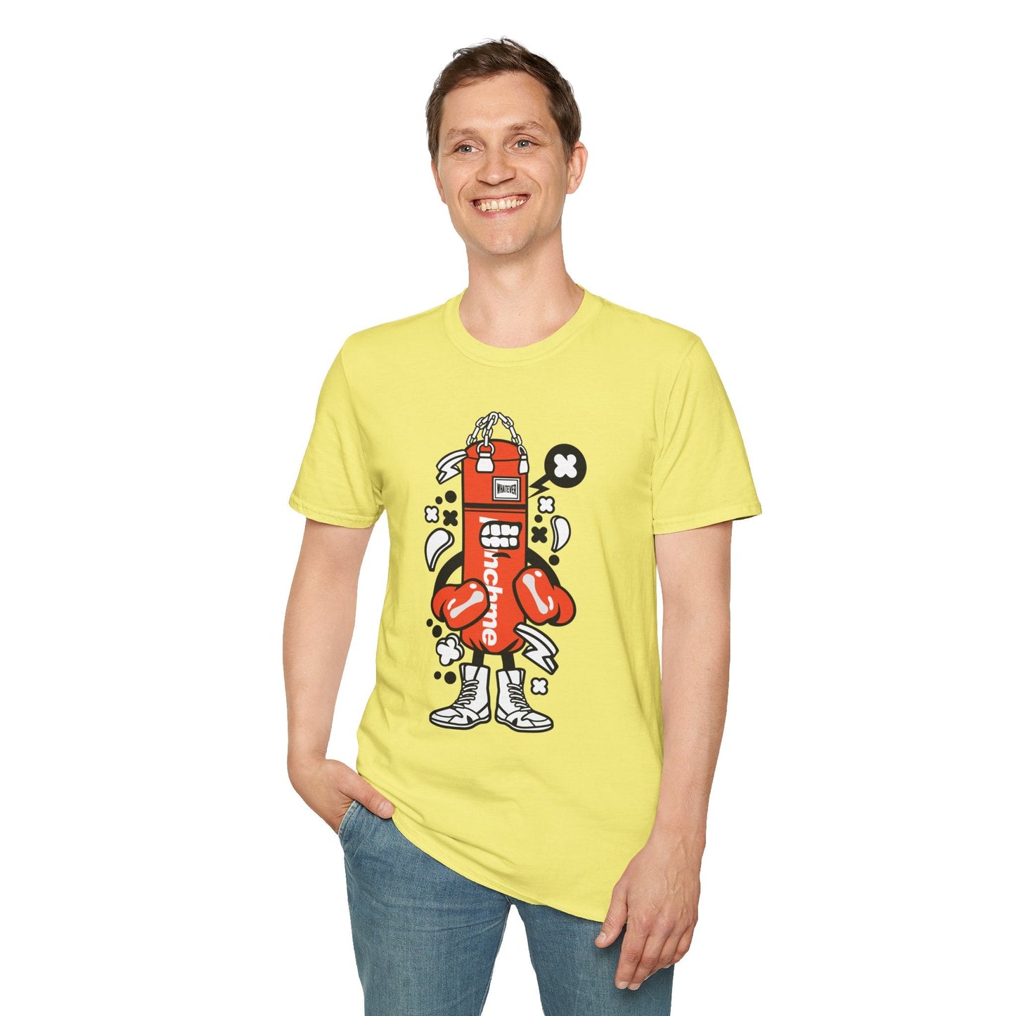 Cartoon Tee Shirt Unisex Animation Graphic Tee Funny Tee Cotton Softstyle 64000 Gildan