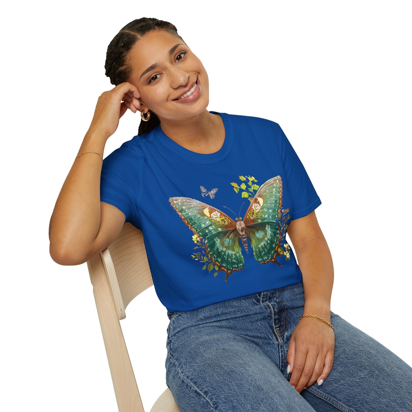 Butterfly Shirt Unisex T Shirt Monarch Print Gildan Softstyle 64000 Comfortable Everyday Wear