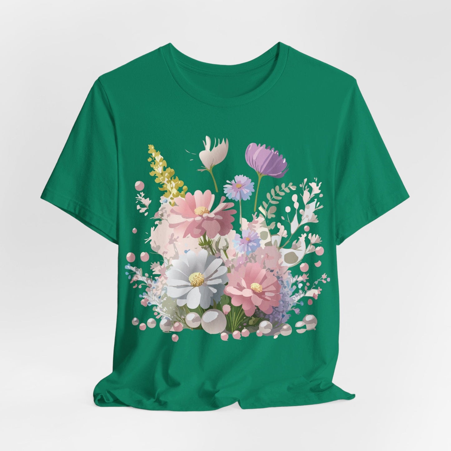 Adelpha Floral Graphic T Shirt Unisex Jersey Short Sleeve Art Design Vintage Inspired Premium