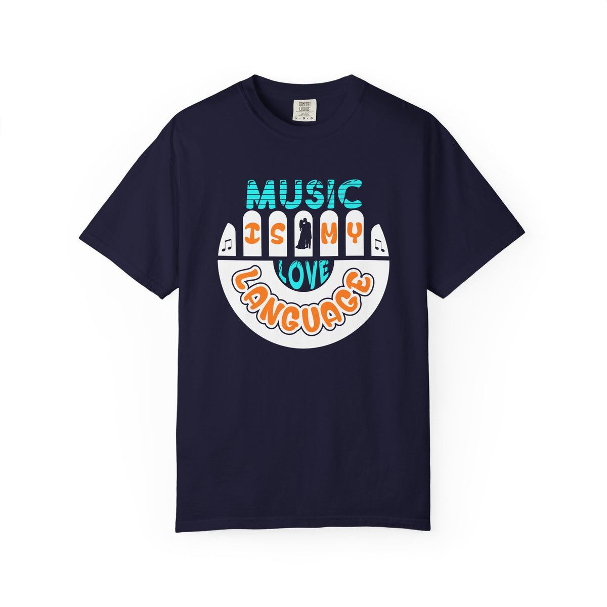 Music Is My Love Language T-shirt Retro Hand Graphic Unisex Cotton Tee 067