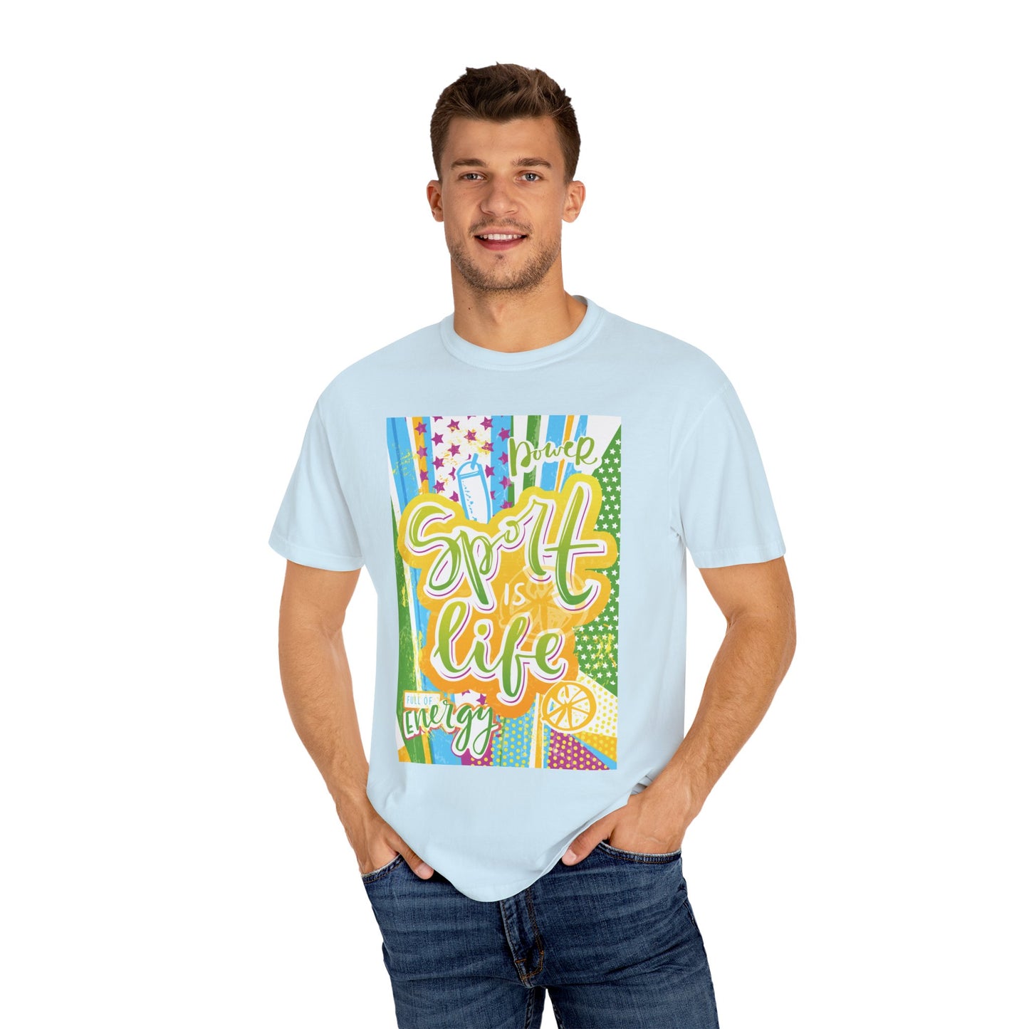 Unisex-T-Shirt mit Sports-Art-Design