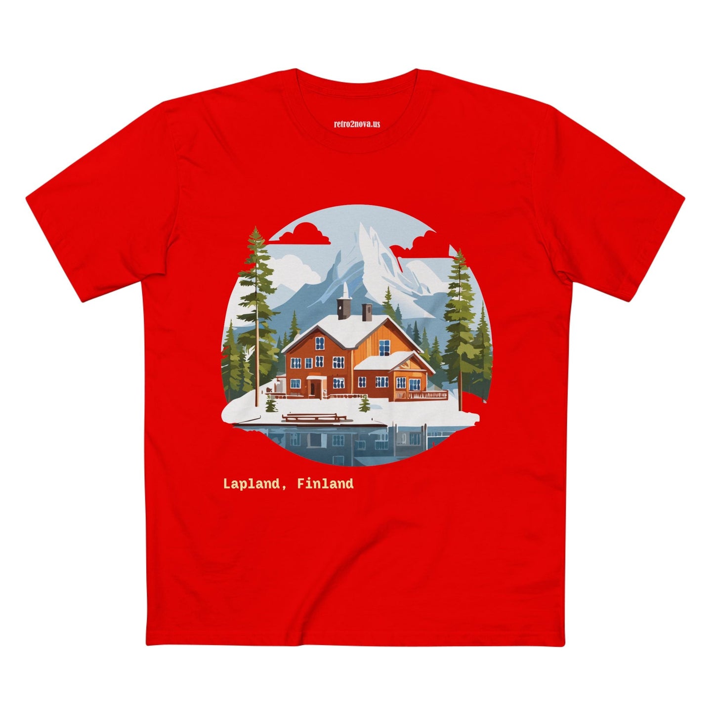 Lapland Travel Shirt TT 58 Unisex Premium Cotton Tee With Original Art Design From Retro2Nova