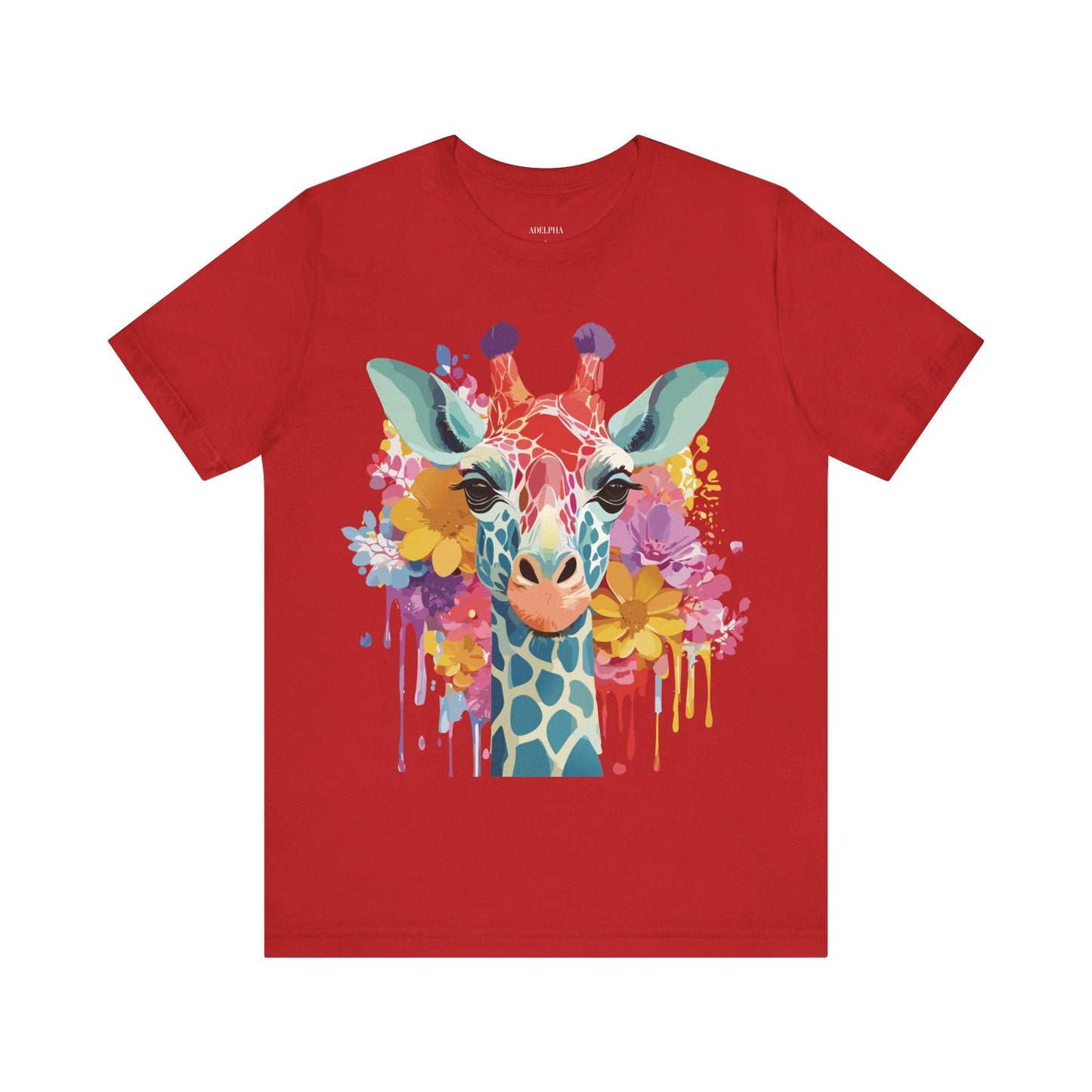 Adelpha Giraffe Graphic Tee Unisex Jersey Short Sleeve Vintage Inspired Art Design