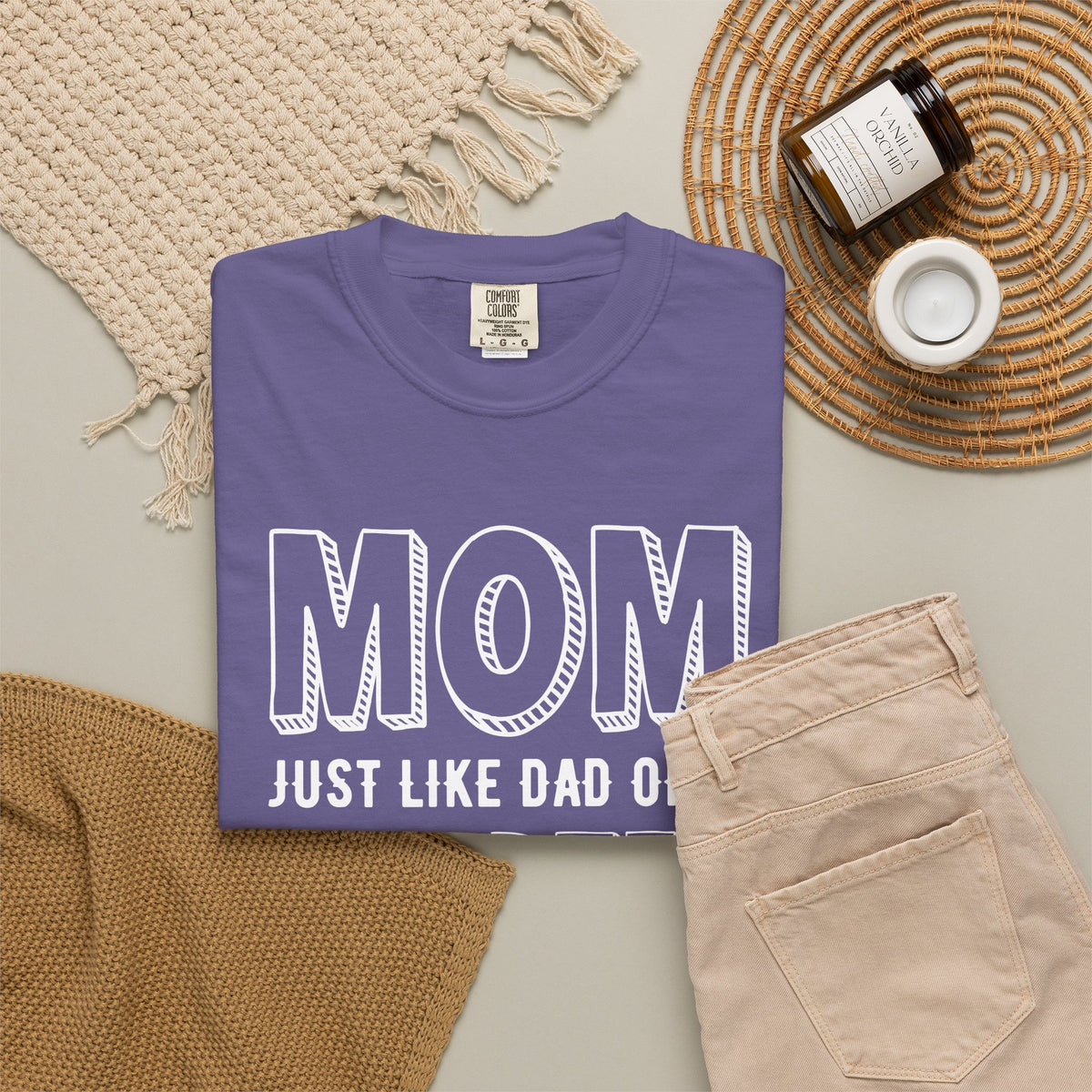 Mom T-shirt Mother's Day Mama Tee Unisex Comfort Colors Garment-Dyed Cotton h35