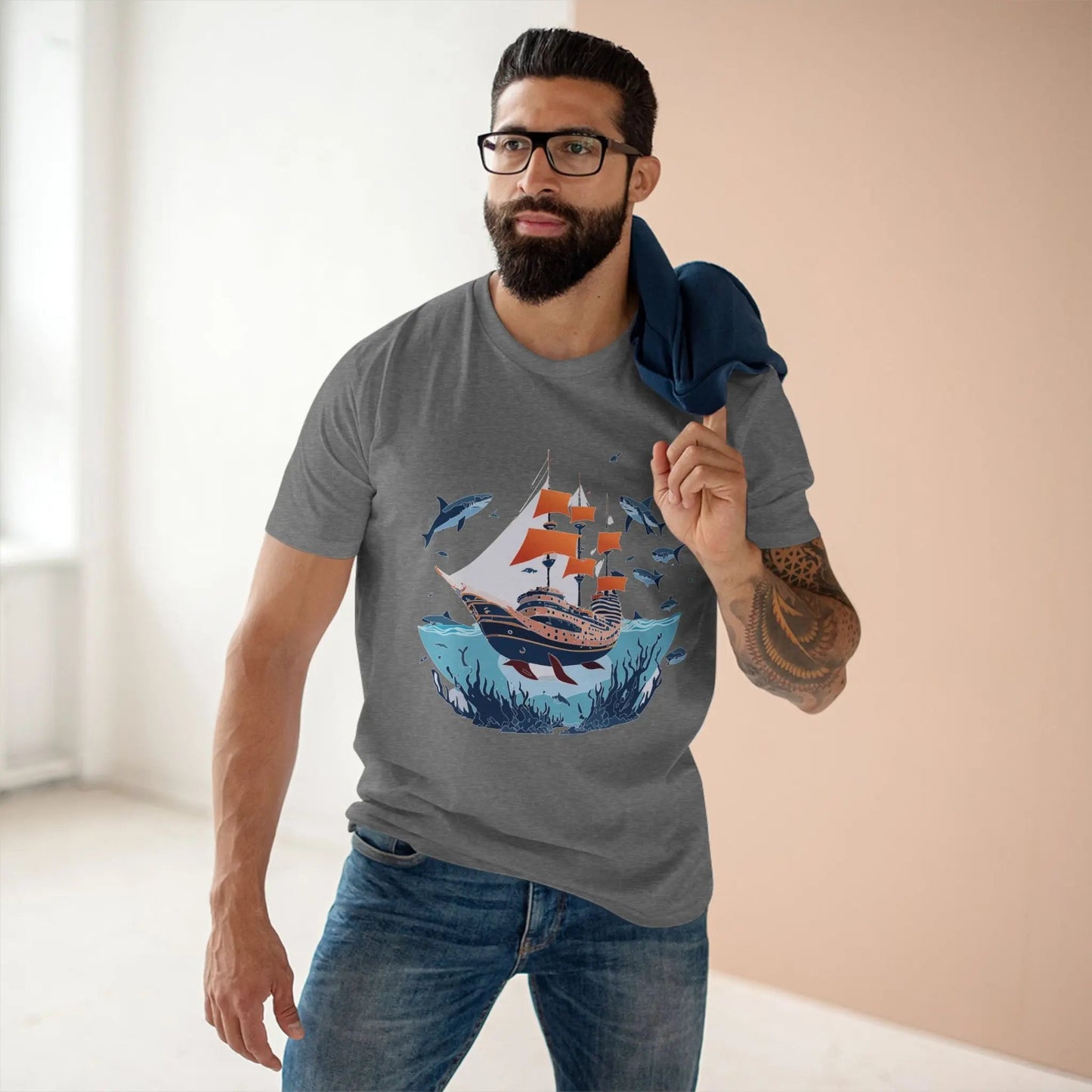 Ocean Coast Graphic Unisex 100 Cotton Staple Tee 26