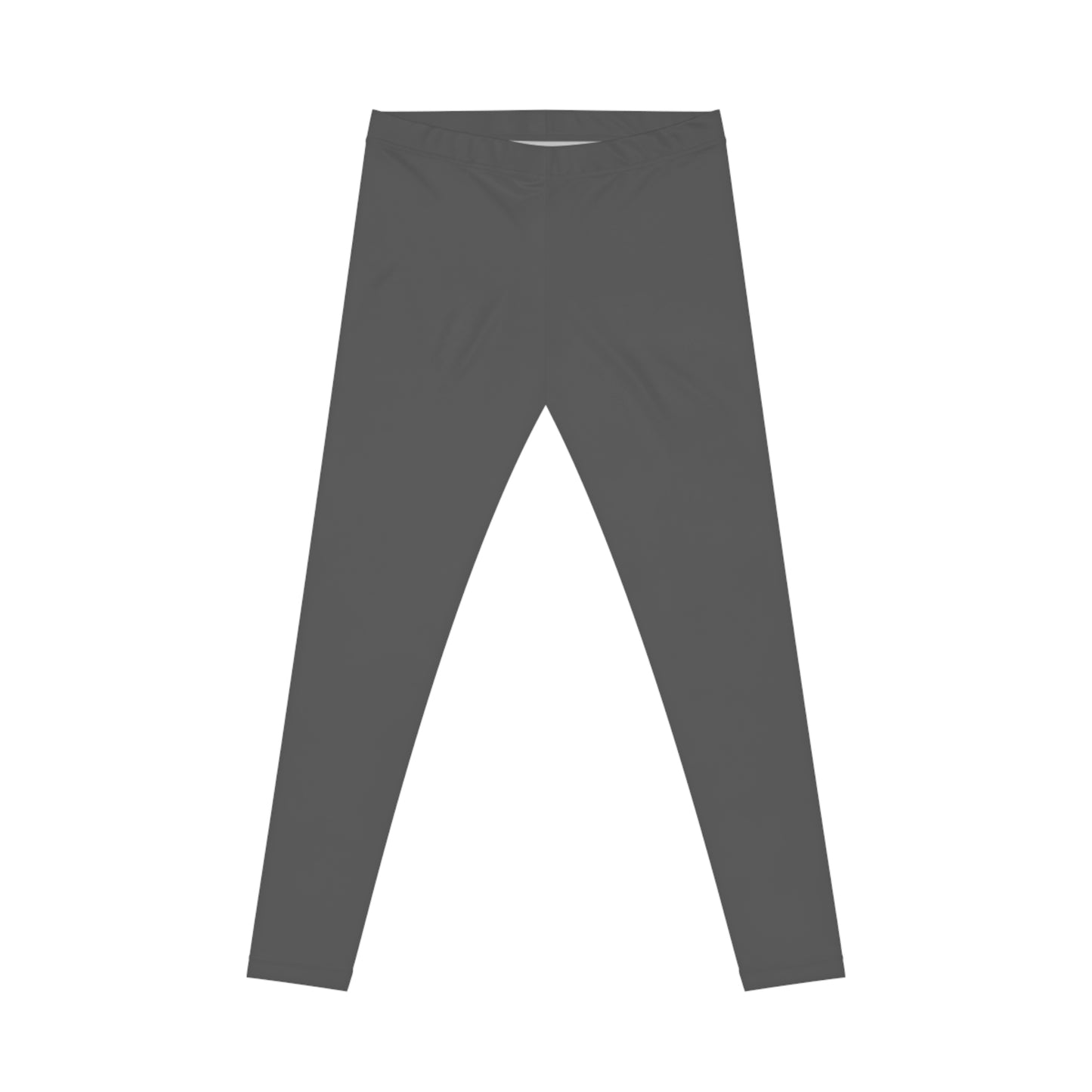 Charcoal Color Women's Poly-Span Casual Leggings Print Everyday Activewear Pants