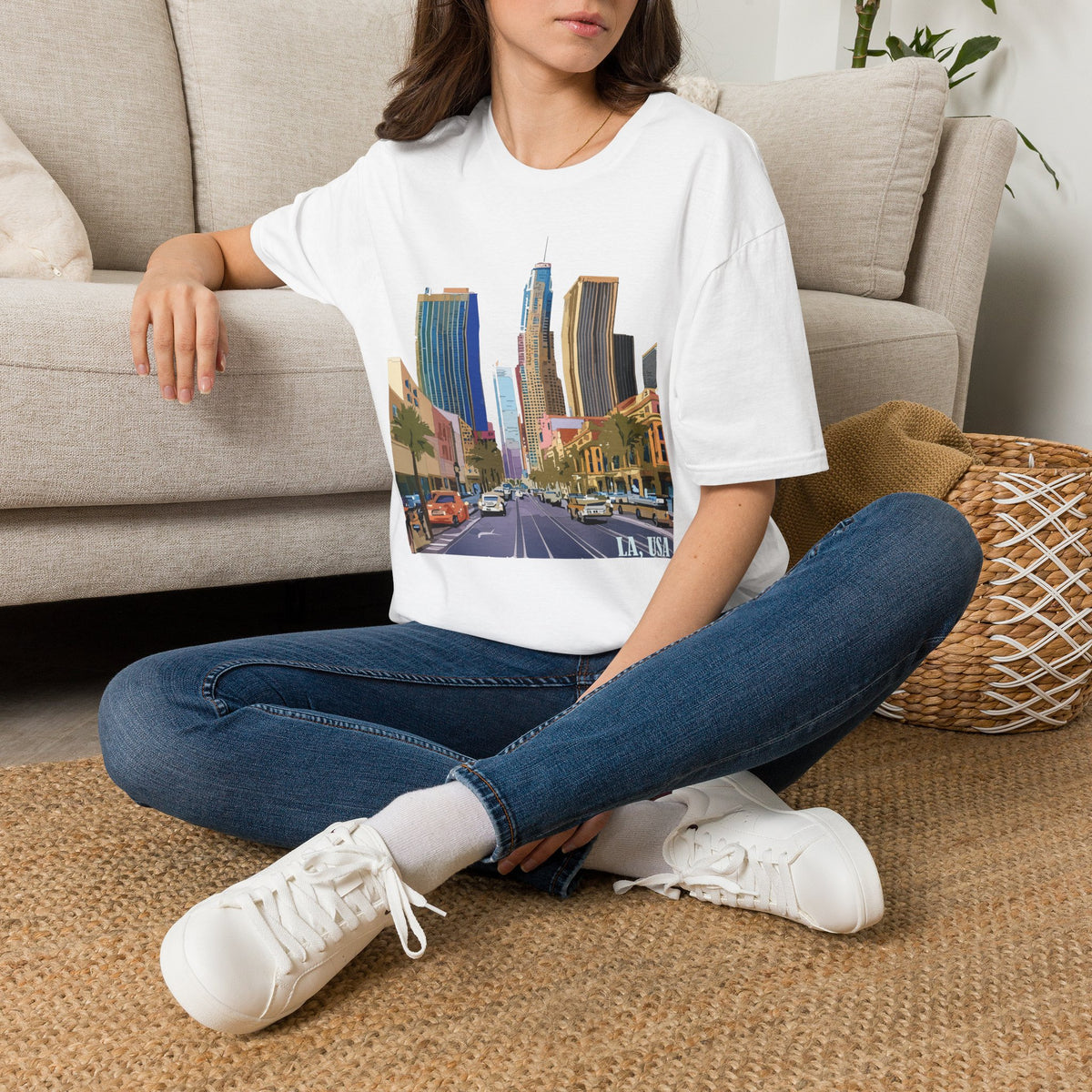 Downtown Los Angeles City Skyline T-Shirt | Urban Cityscape Tee