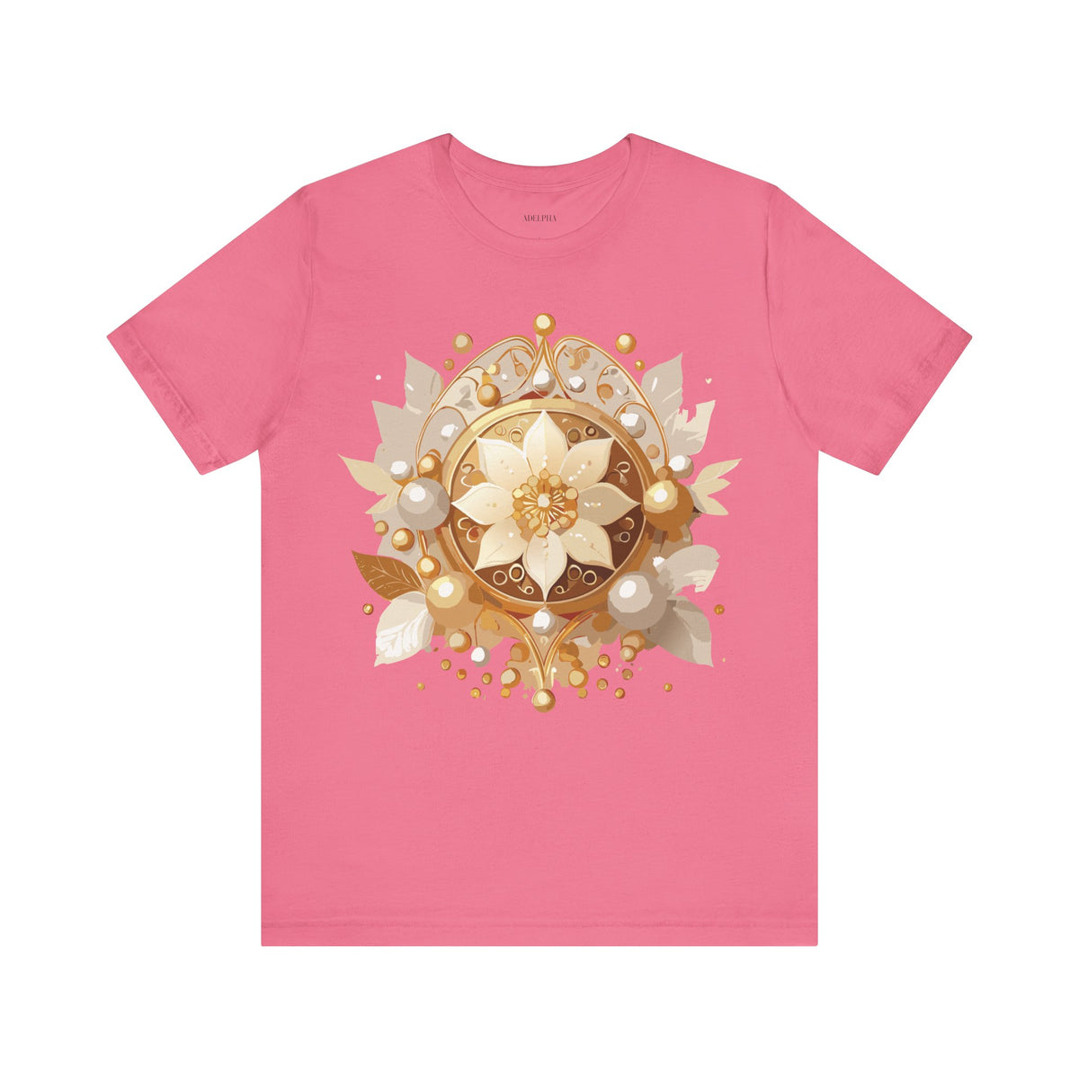 Jewelry Graphic Unisex Cotton Bella+Canvas Tee with Art Design n131