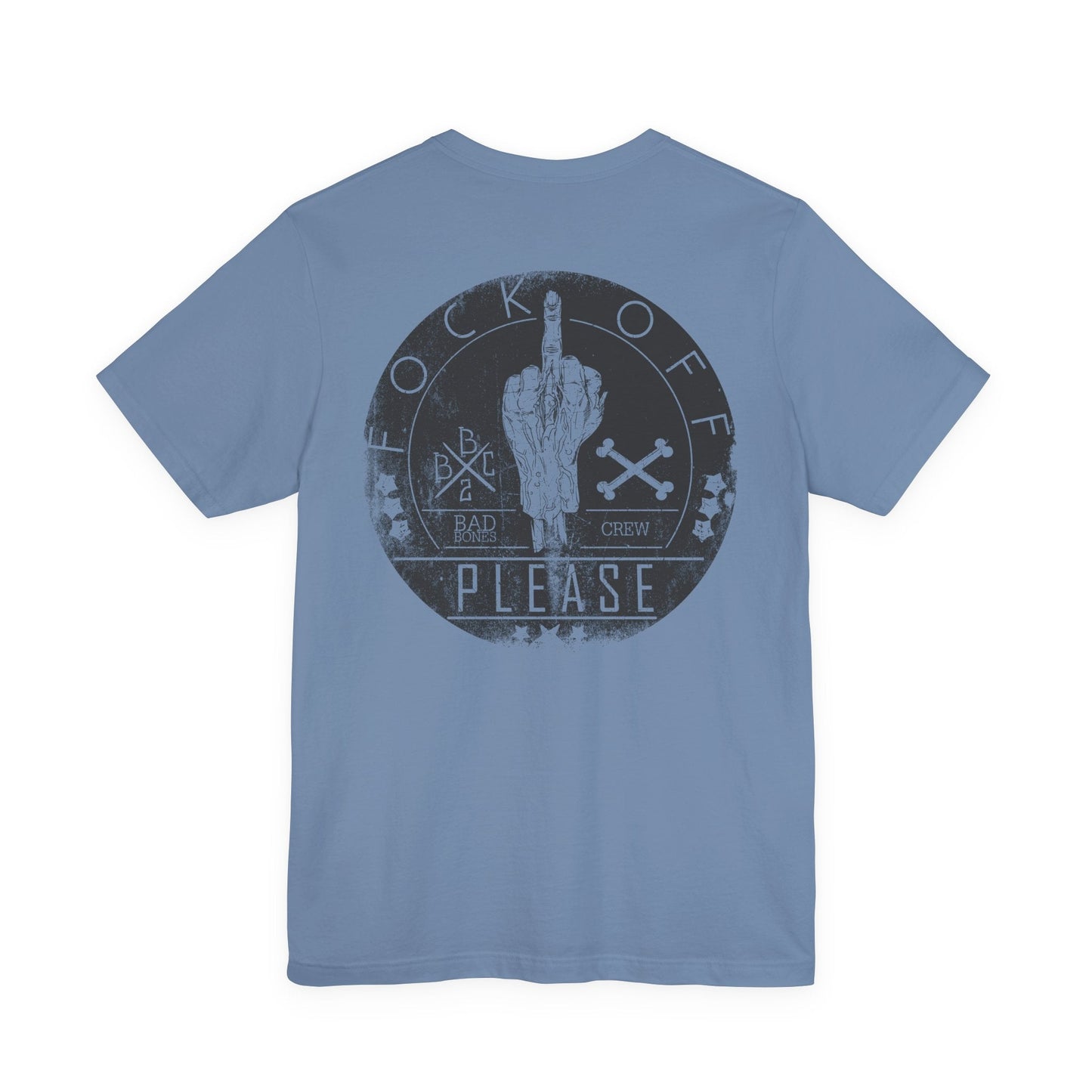 Middle Finger Skull Graphic Design Unisex Cotton T-Shirt A-11